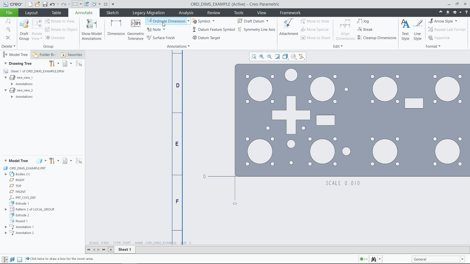 Align Ordinate Dimensions with a Baseline | tutorial | PTC Learning ...