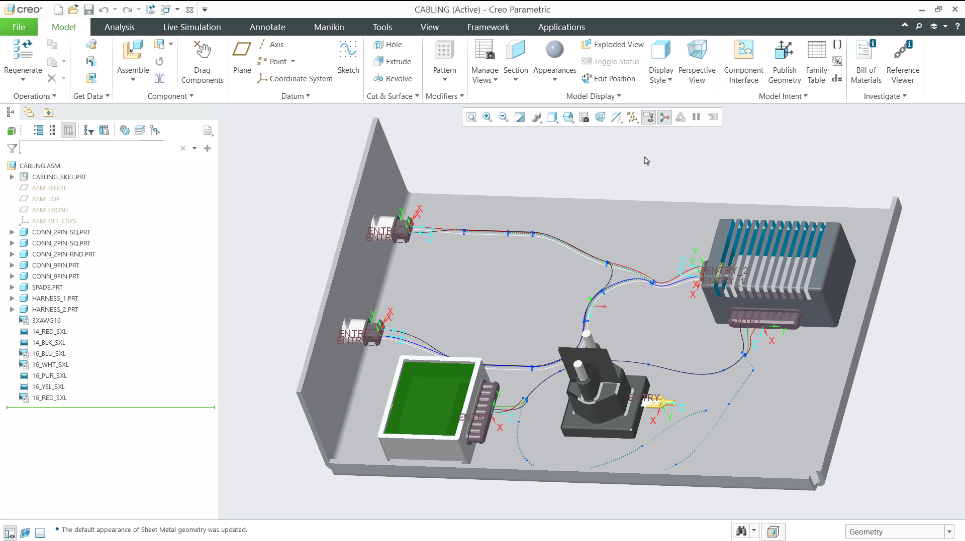 Add Cosmetic Custom Components | tutorial | PTC Learning Connector