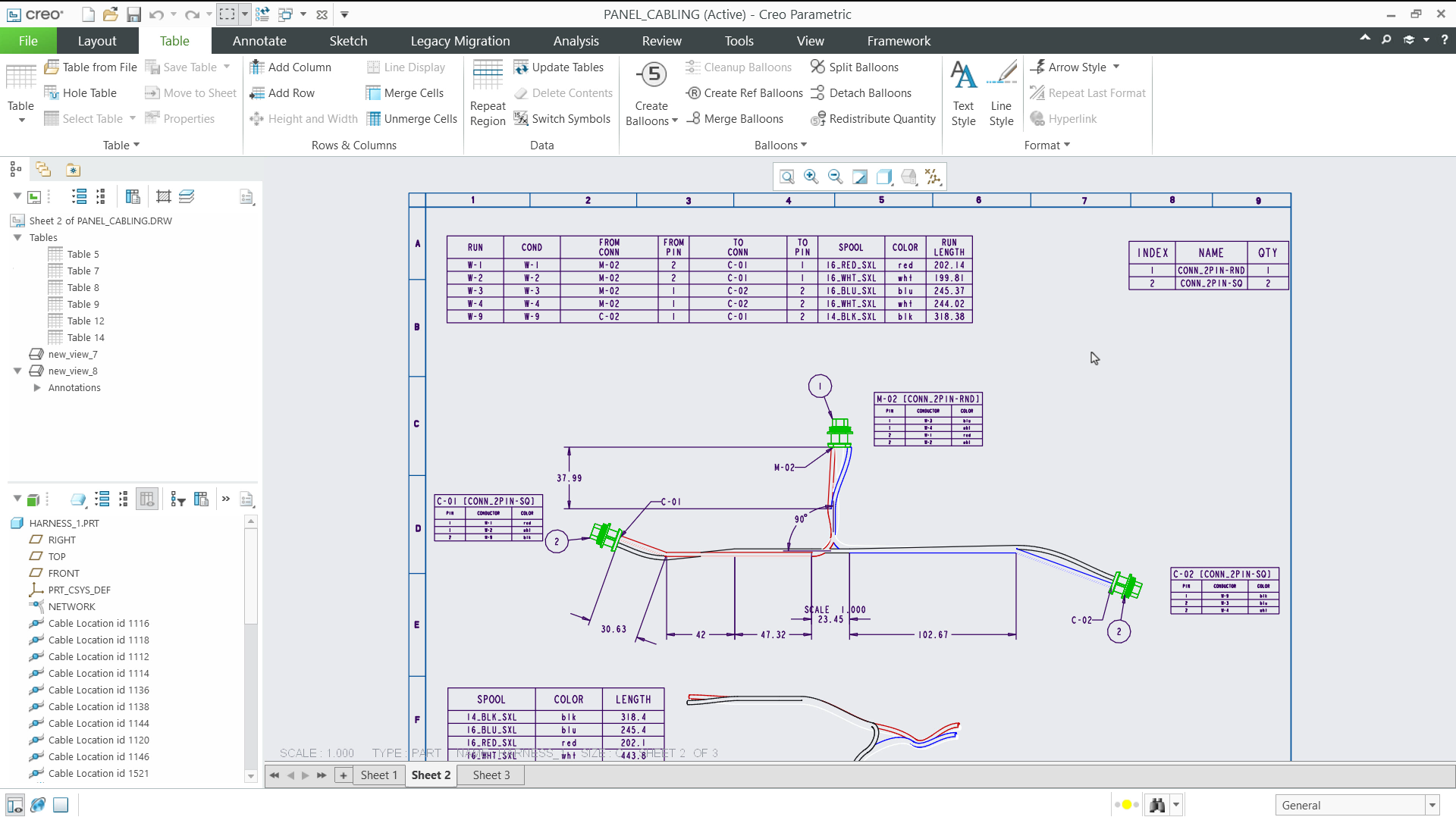 Document Harness – Show Cabling Details | Tutorial | PTC Learning Connector