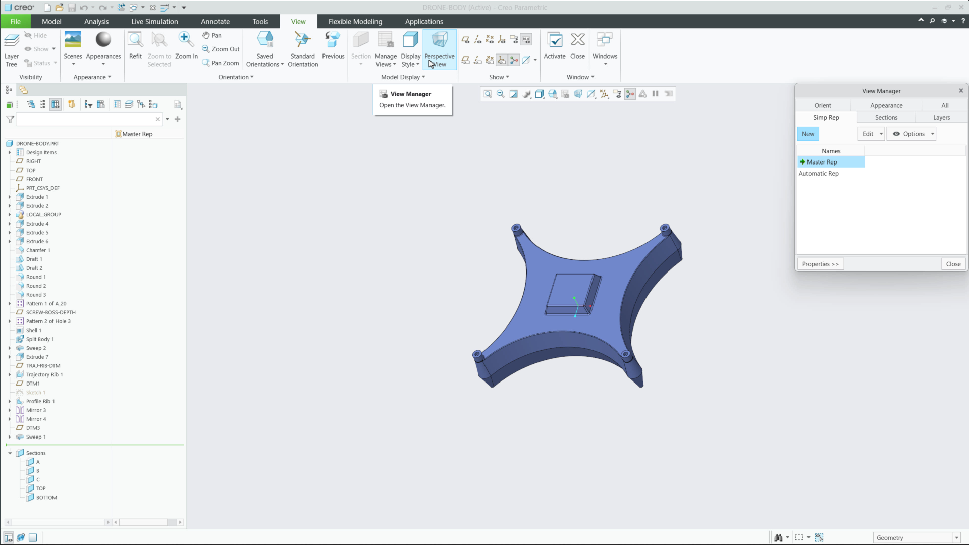 Create Part Simplified Representations | tutorial | PTC Learning Connector