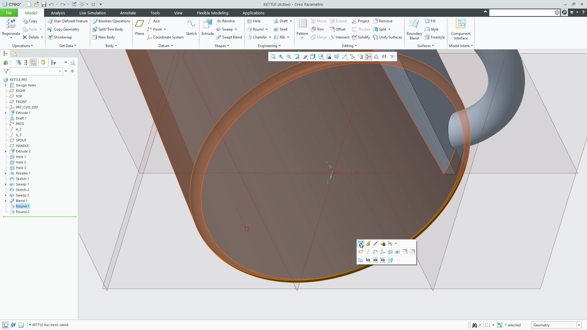 Edit Dimensions | tutorial | PTC Learning Connector