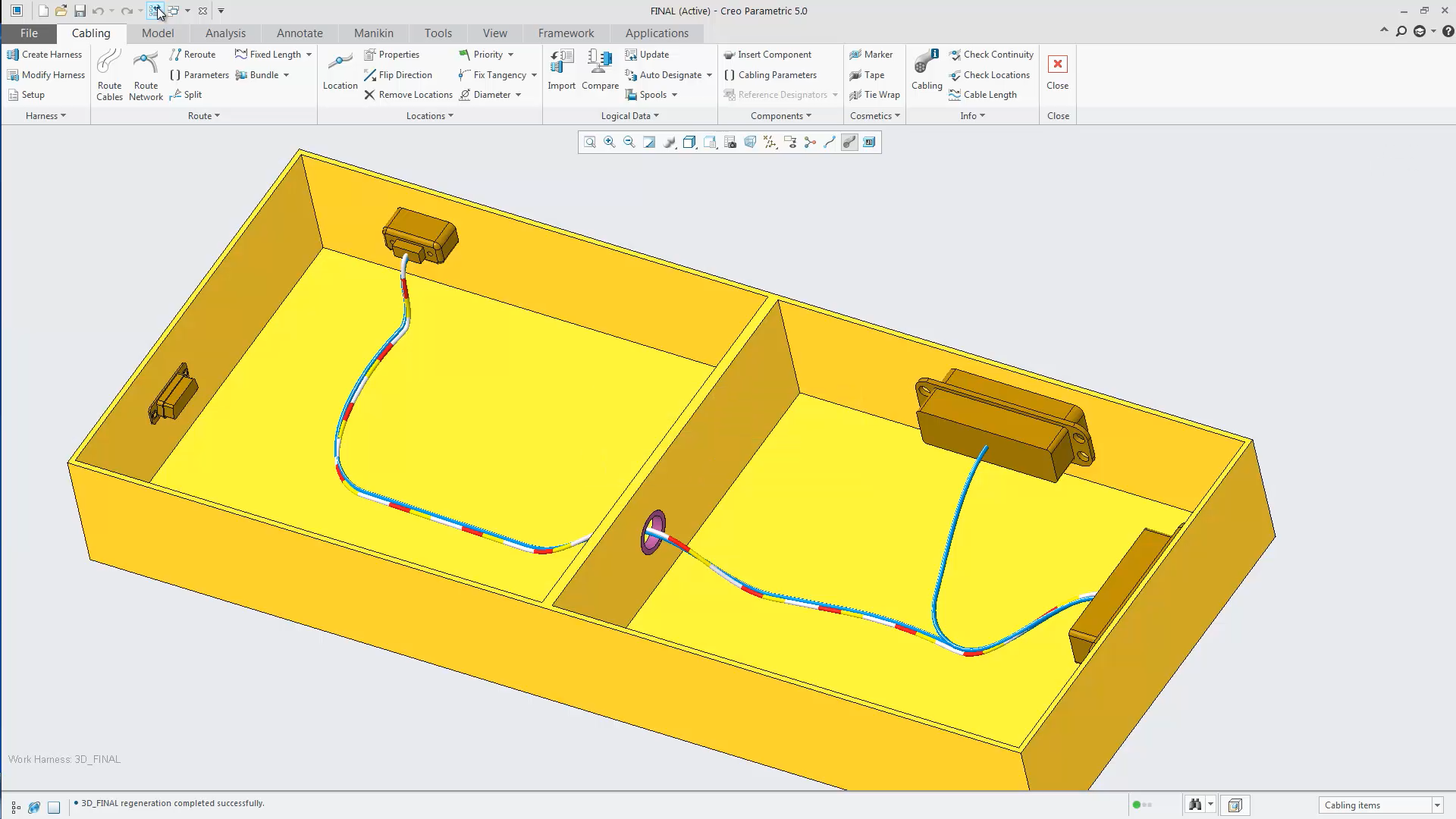 Apply Stripes to Cables and Wires | tutorial | PTC Learning Connector