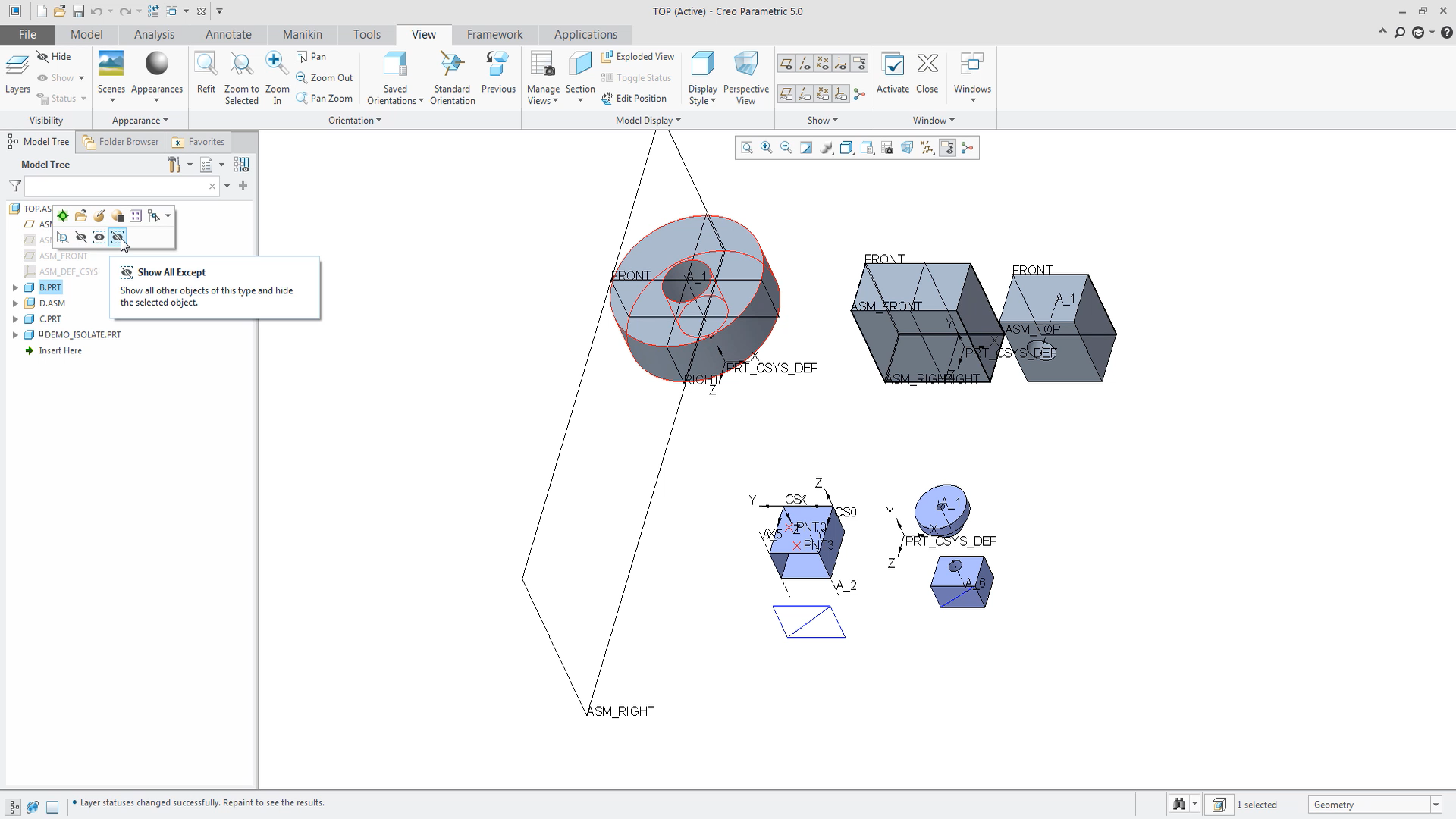 Show and Hide Objects | tutorial | PTC Learning Connector