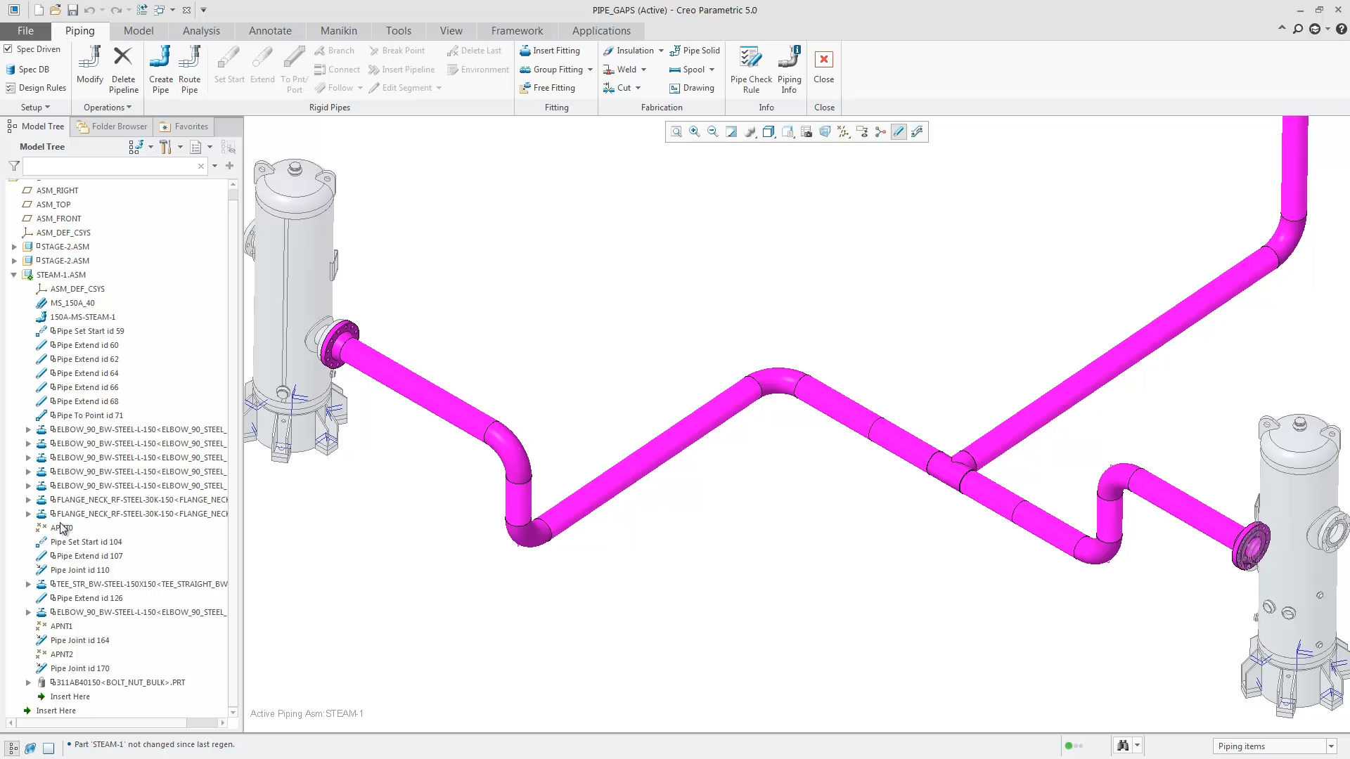 Remove Pipe Segments | tutorial | PTC Learning Connector