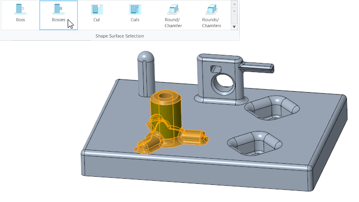 Shape Selection Apply Shape Selection | tutorial | PTC Learning Connector