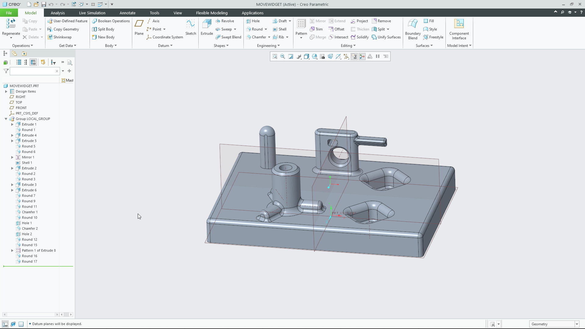 Apply Flexible Move Using the Dragger | tutorial | PTC Learning Connector
