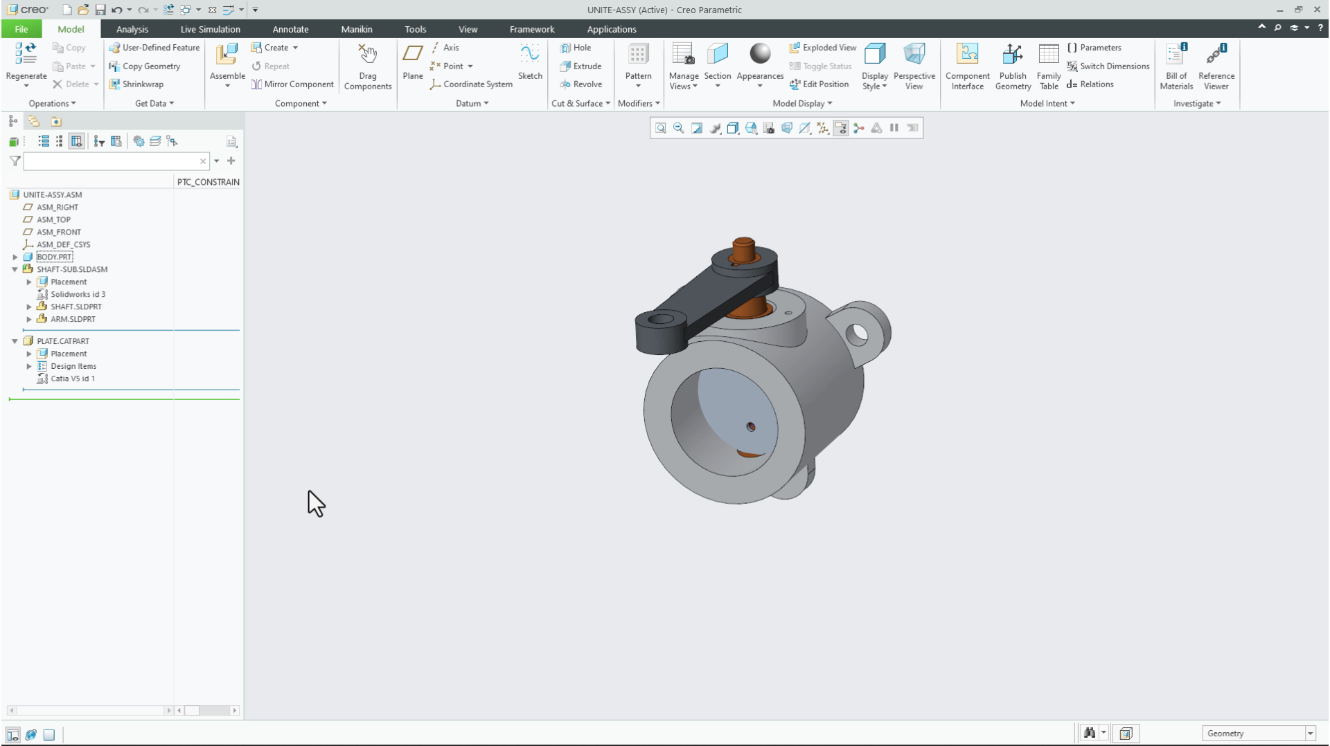 Use Unite Technology to Assemble Components | tutorial | PTC Learning ...