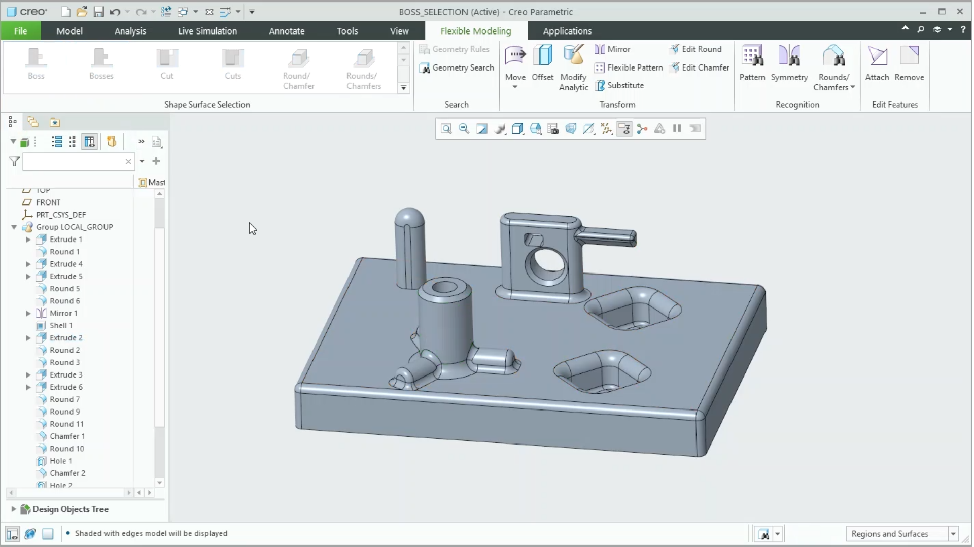 Apply Boss Selection | tutorial | PTC Learning Connector