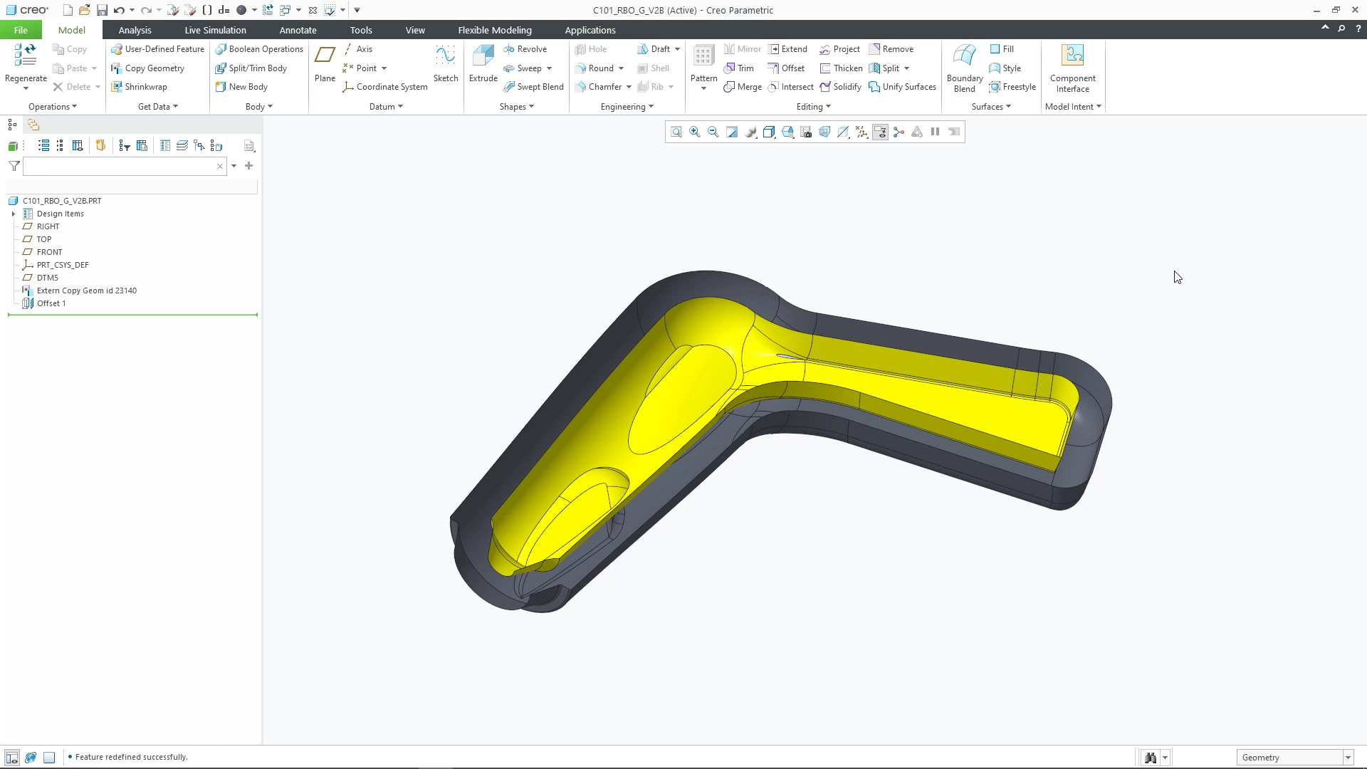 New Rolling Ball option in Offset | tutorial | PTC Learning Connector