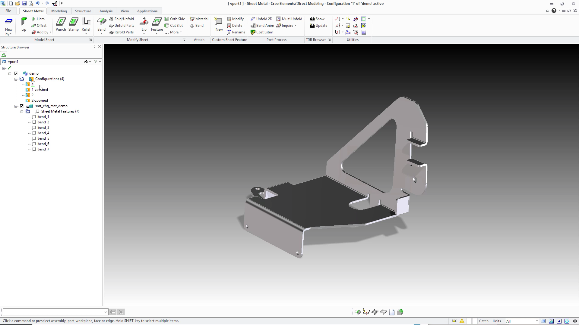 Update Bends in the Modify Material Command | tutorial | PTC Learning ...