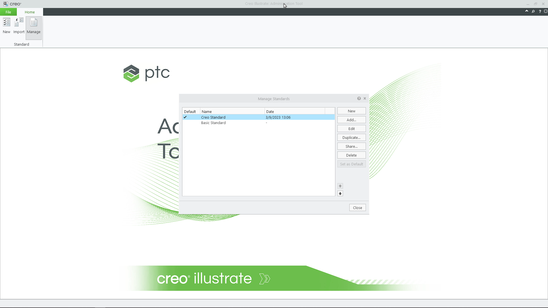 Import a Standard in the Administration Tool | tutorial | PTC Learning ...