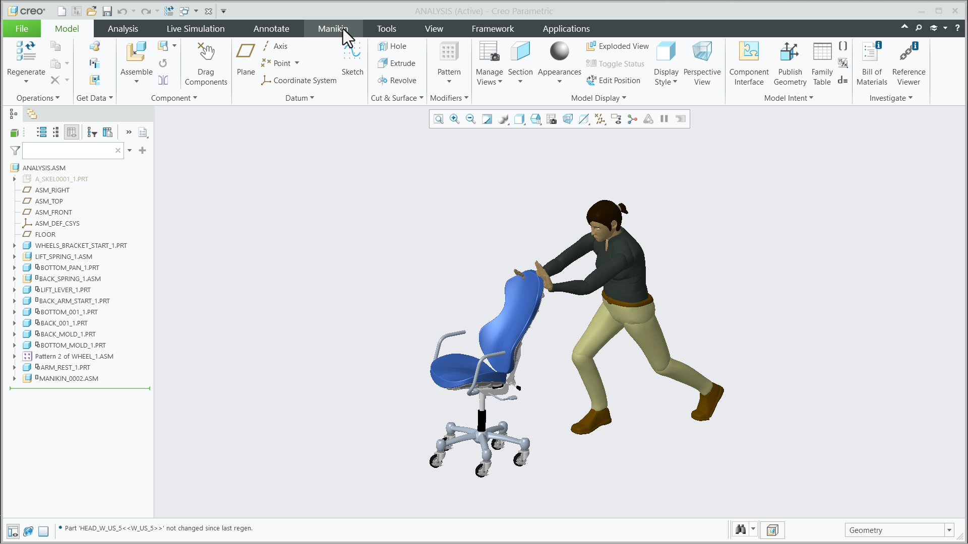 Apply and Perform Ergonomic Manikin Analysis | tutorial | PTC Learning ...
