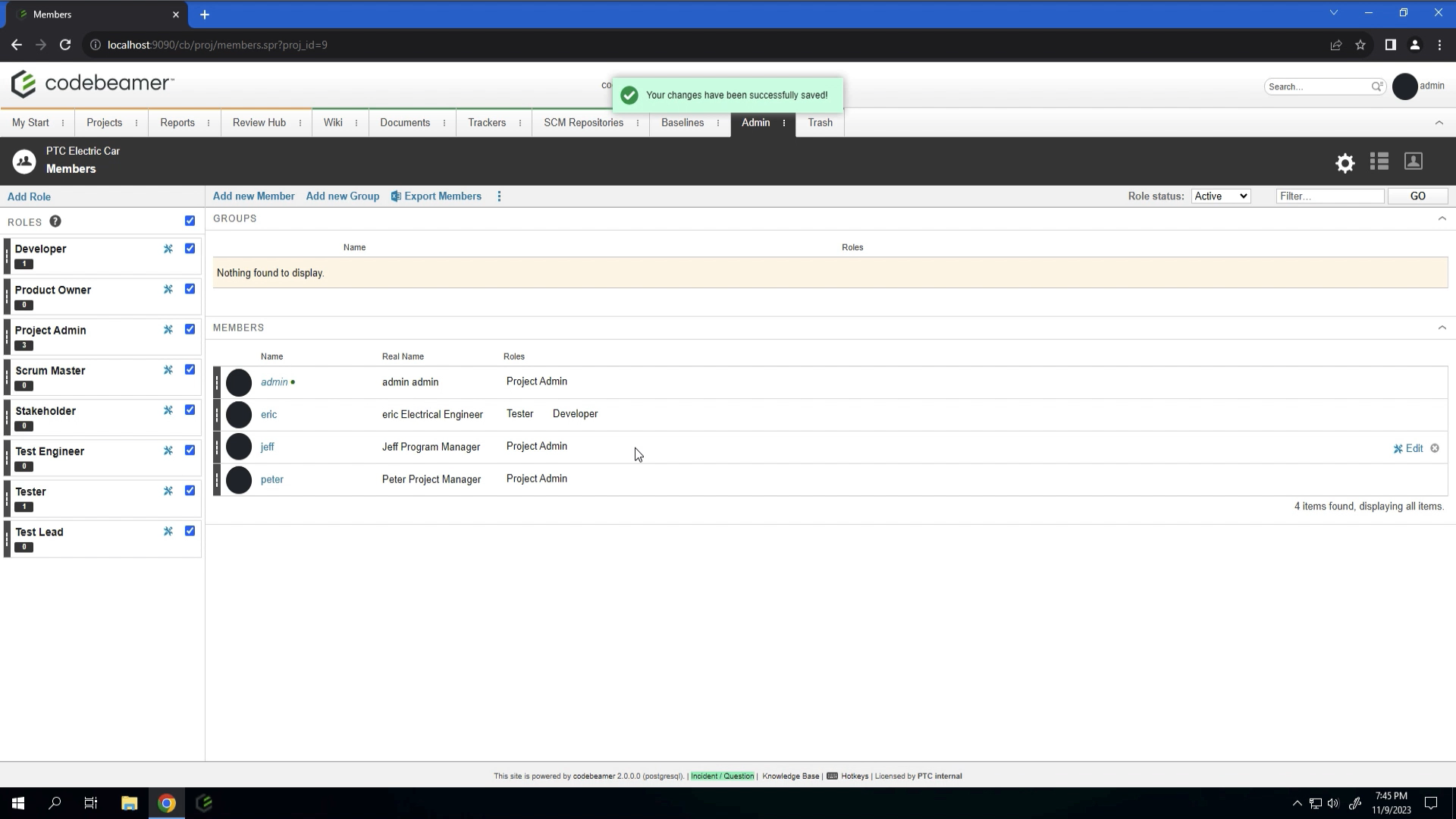 Code Project Maintainer Group Manage Project Members, Permissions, and Roles | tutorial | PTC ...