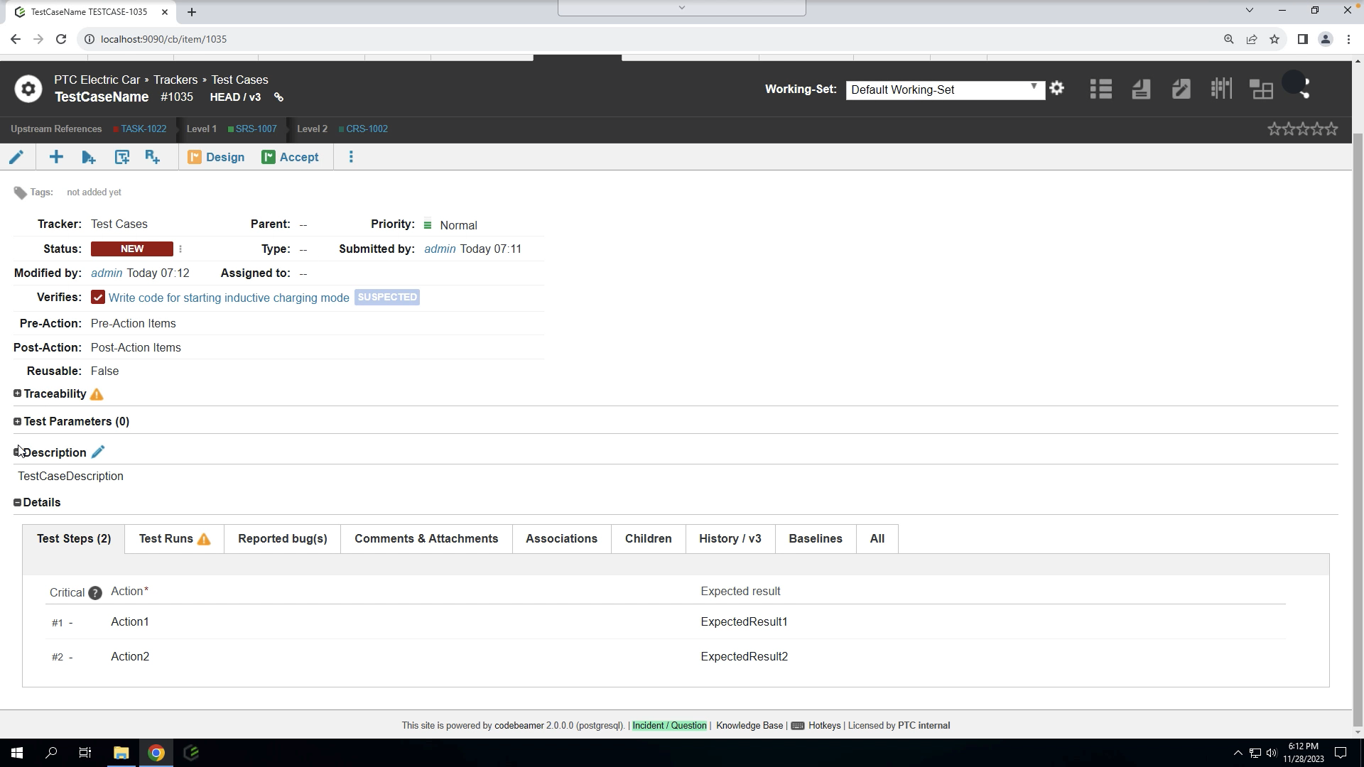 Create a Test Case | tutorial | PTC Learning Connector