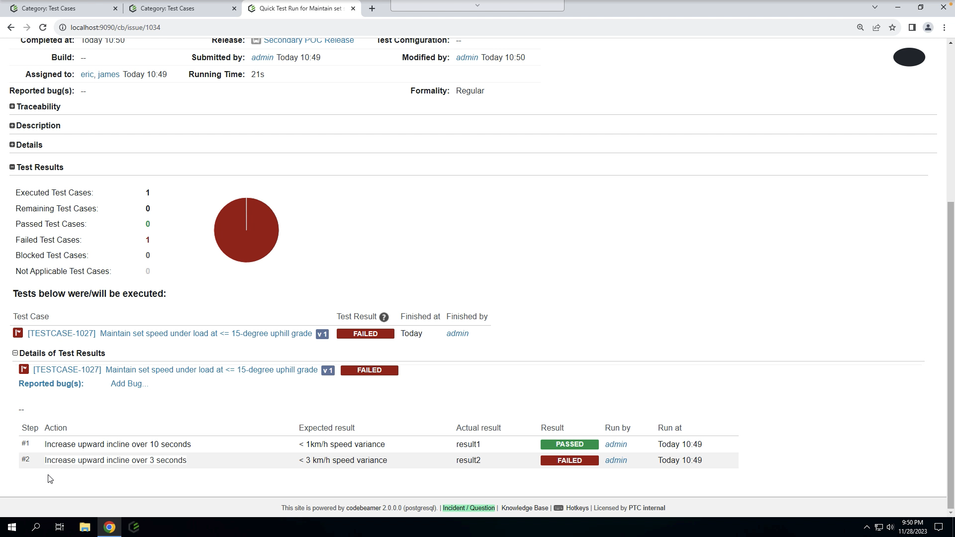 First Live Test Run Create and Execute a Test Run | tutorial | PTC Learning Connector