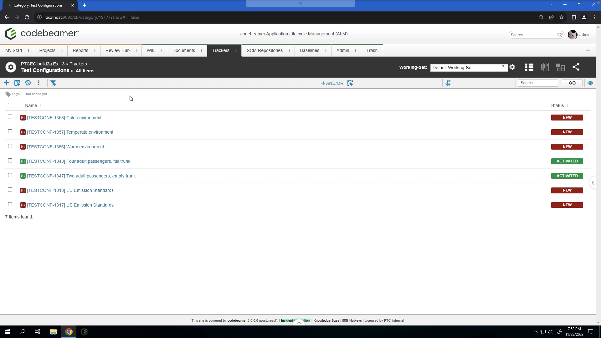 Create Test Configurations | tutorial | PTC Learning Connector