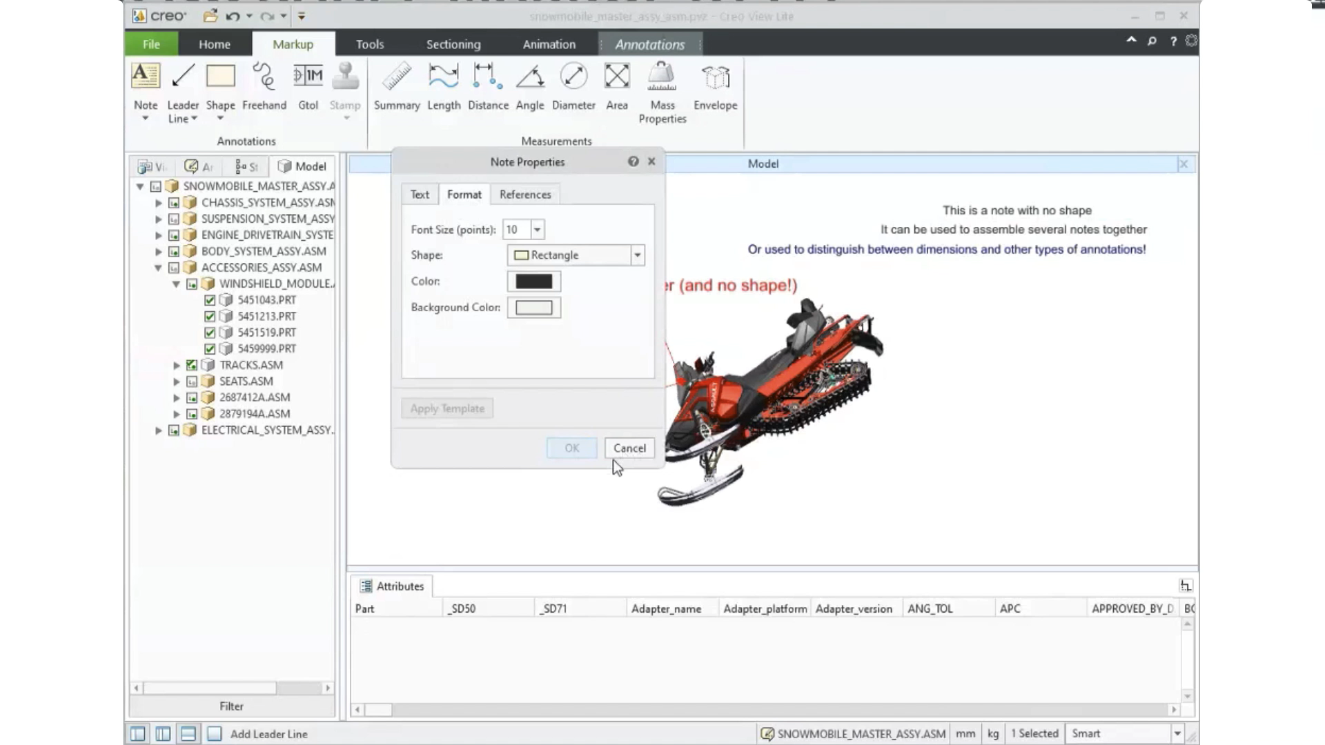 Support for No Shape Markup Style | Tutorial | PTC Learning Connector
