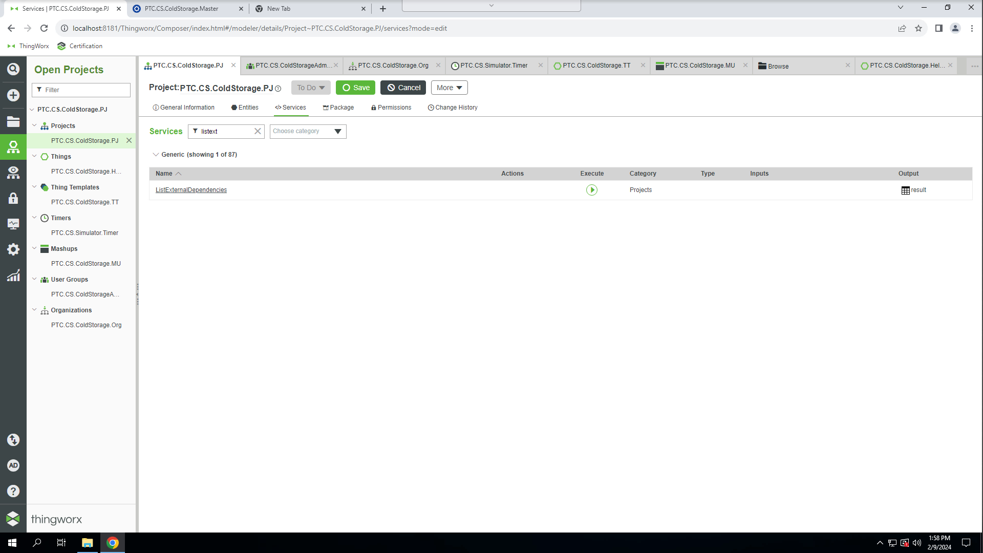 Examine the System Repository | tutorial | PTC Learning Connector