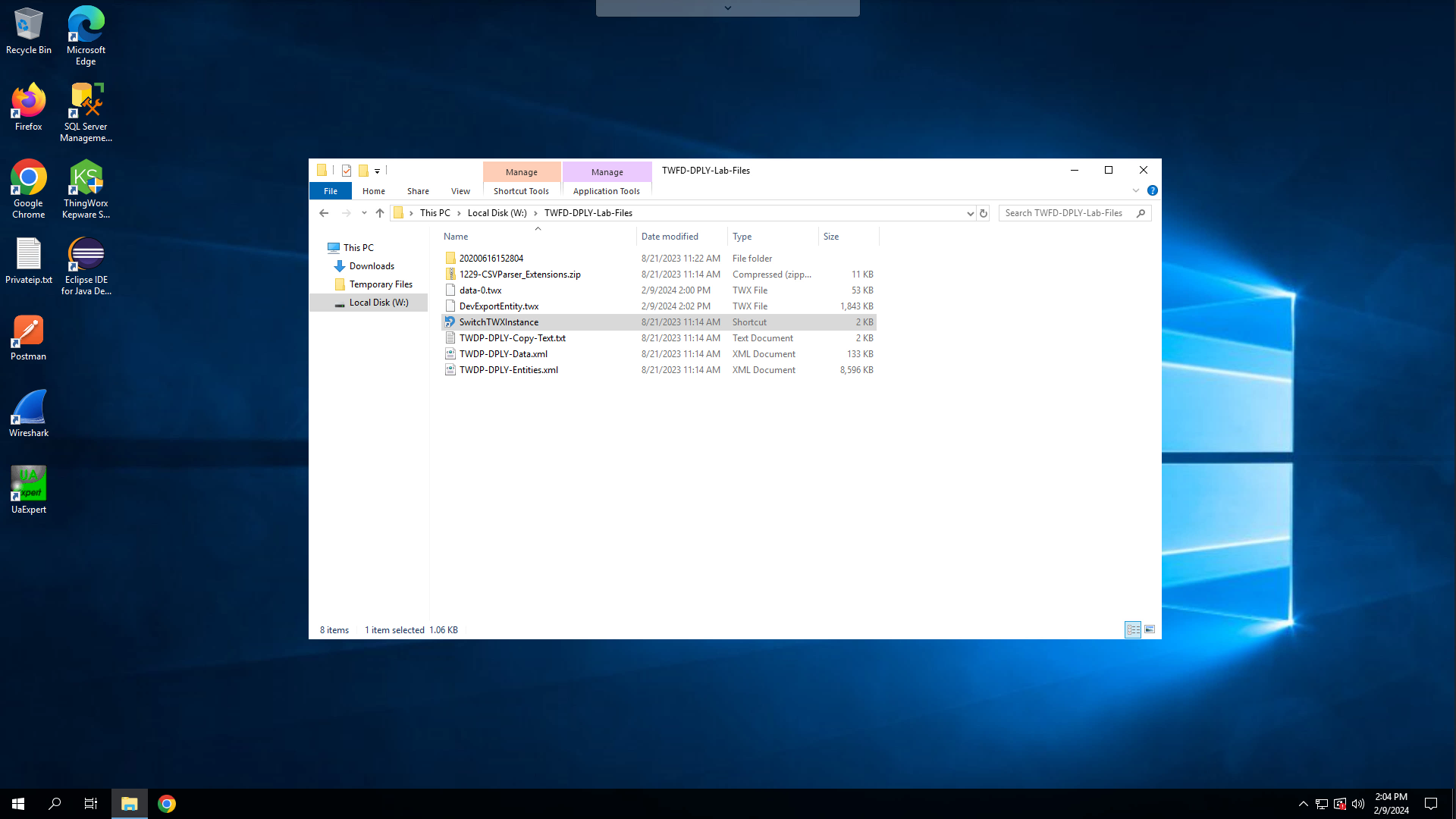 Import the Project to Test | tutorial | PTC Learning Connector