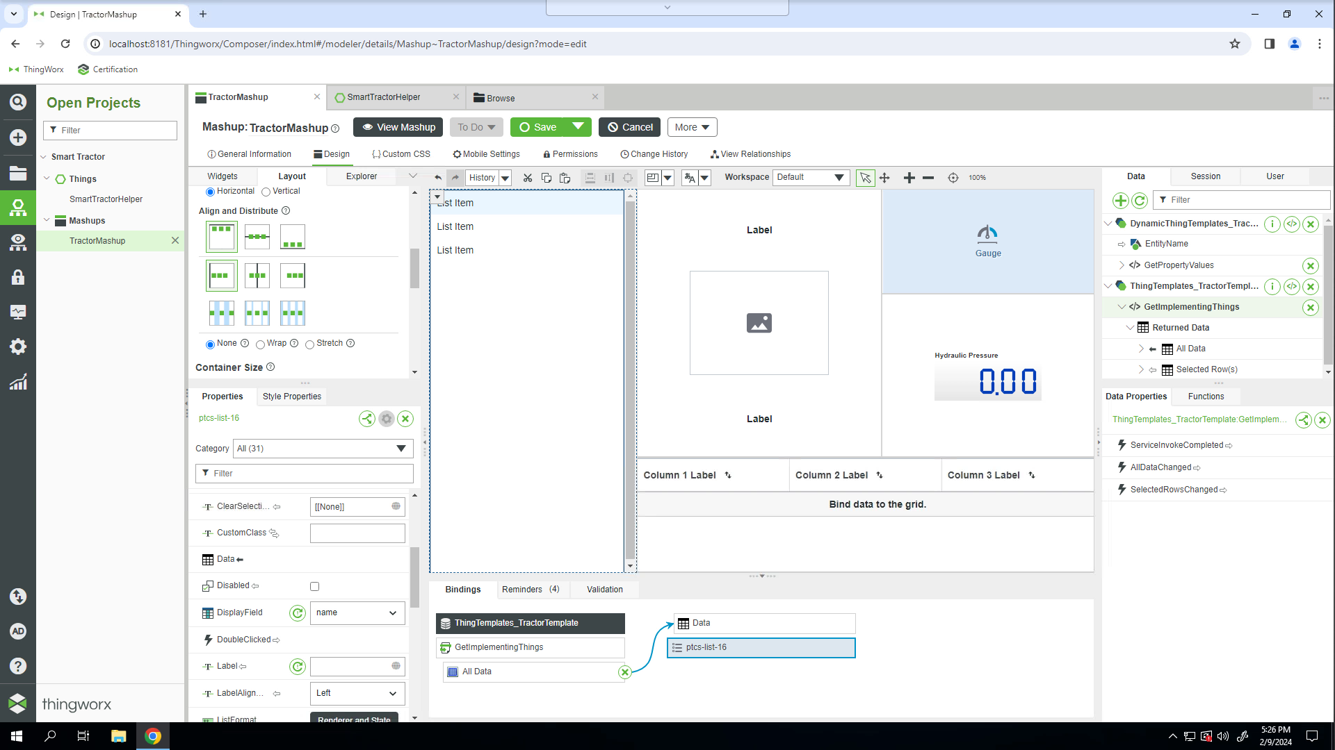 Bind Dynamic Services | tutorial | PTC Learning Connector