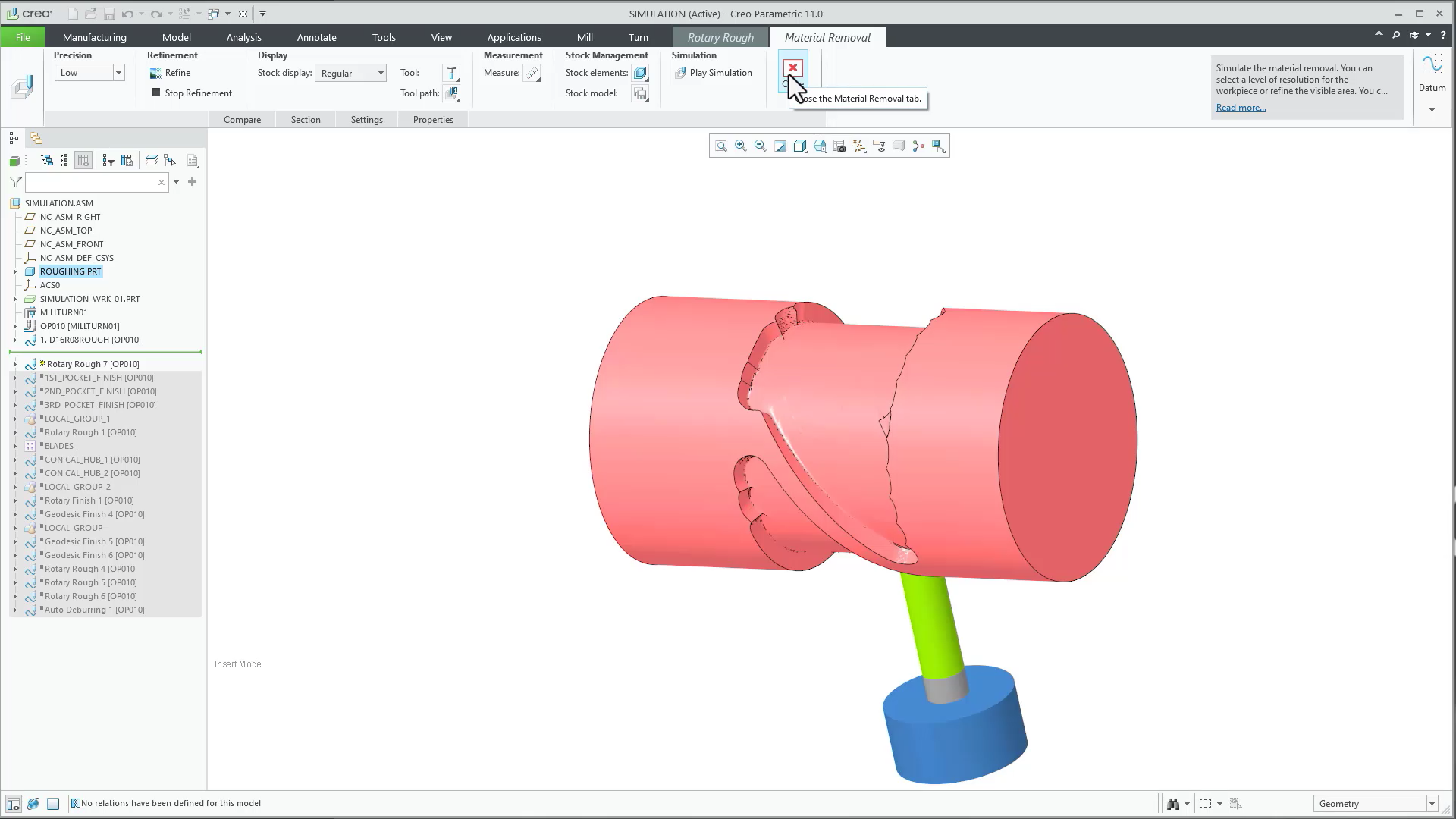 High-Speed Milling 4 Axis Rotary Machining | tutorial | PTC Learning ...