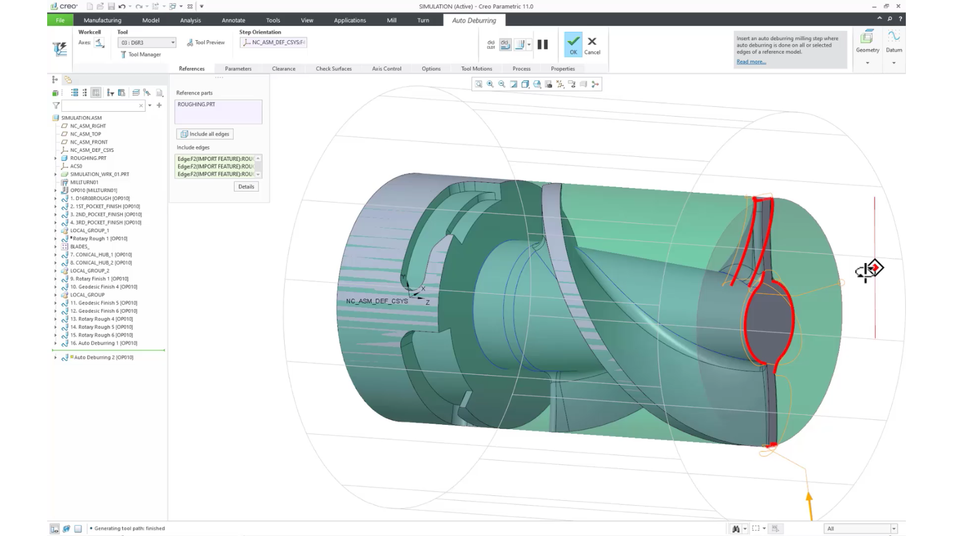 High-Speed Milling Box Selection for Deburring | tutorial | PTC ...