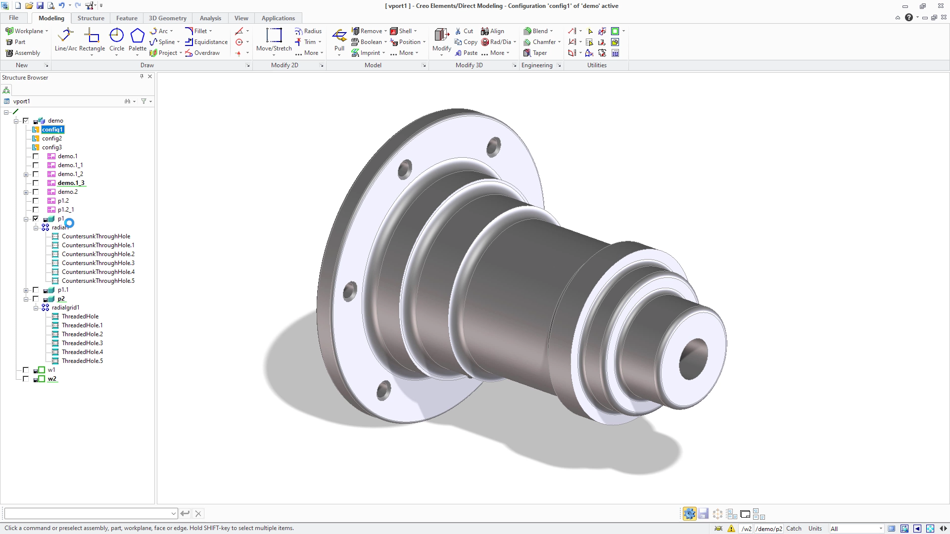 Automatic Bolt Circle in Annotation | tutorial | PTC Learning Connector