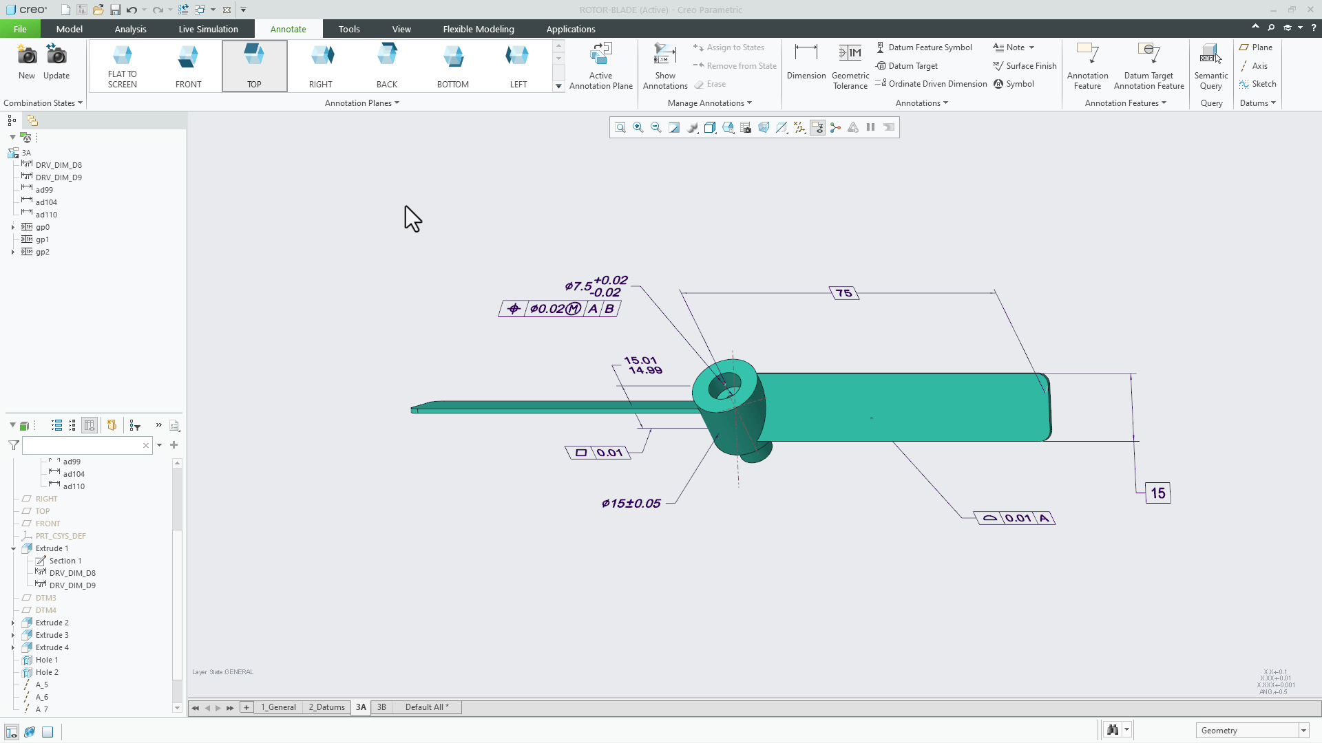 Create Datum Feature Symbols in MBD | tutorial | Playlist | PTC ...