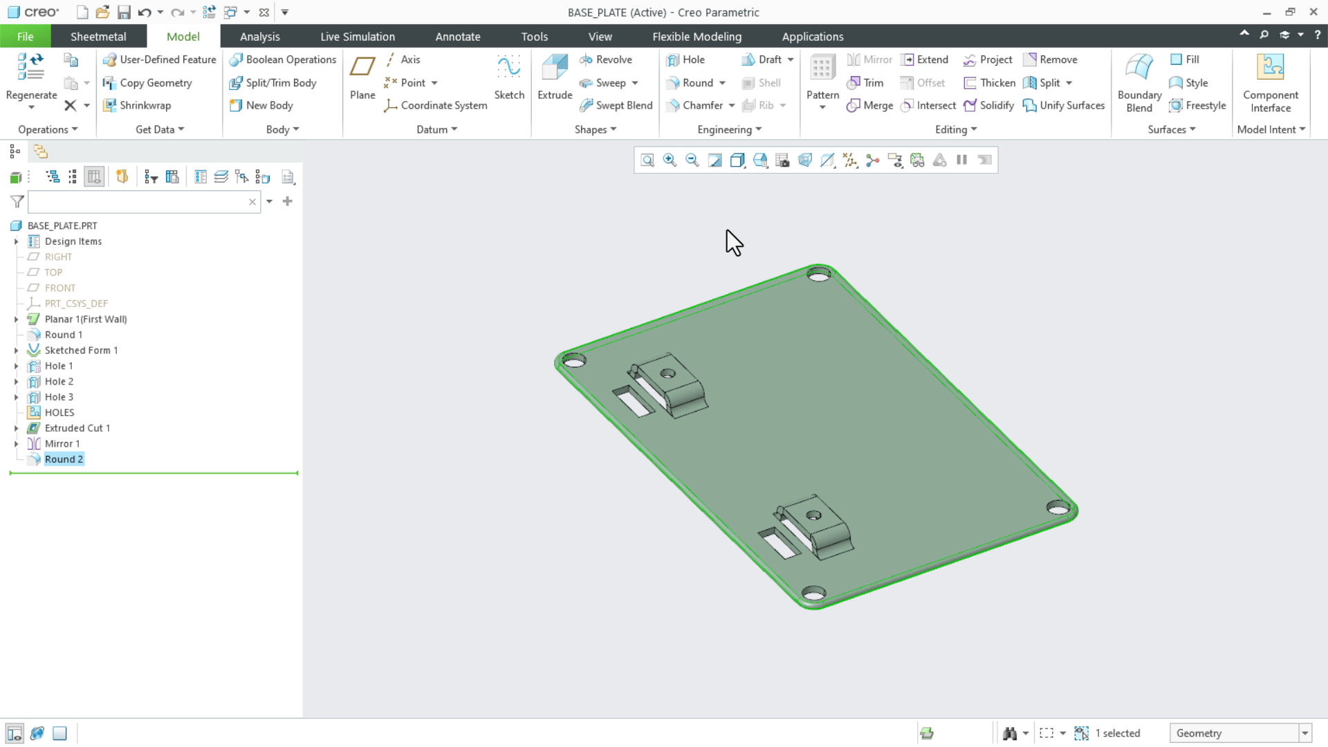 Create Surface and Full Rounds | tutorial | PTC Learning Connector