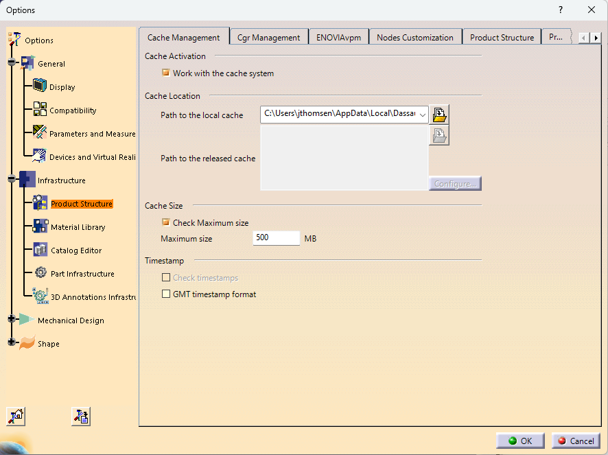 CATIA CGR Cache Management | tutorial | PTC Learning Connector