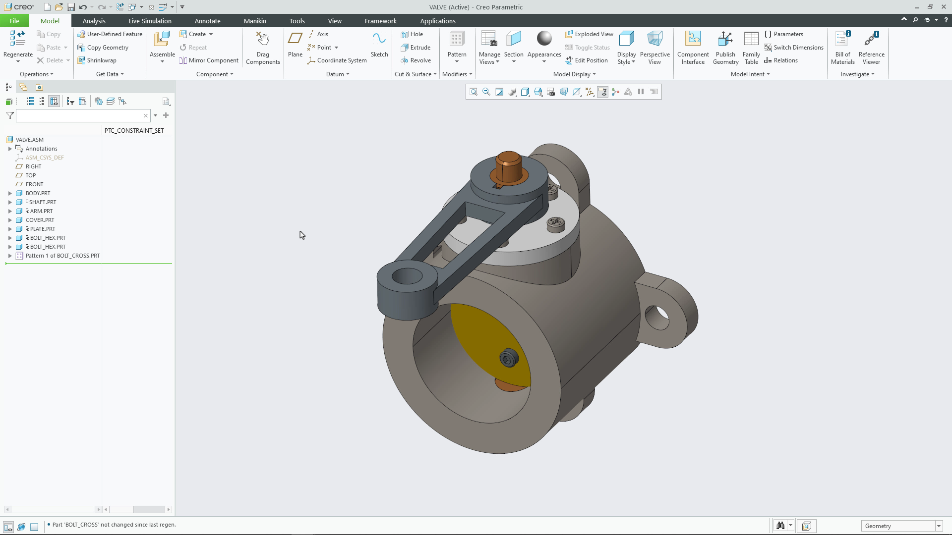Explore Part and Assembly Designs | tutorial | PTC Learning Connector