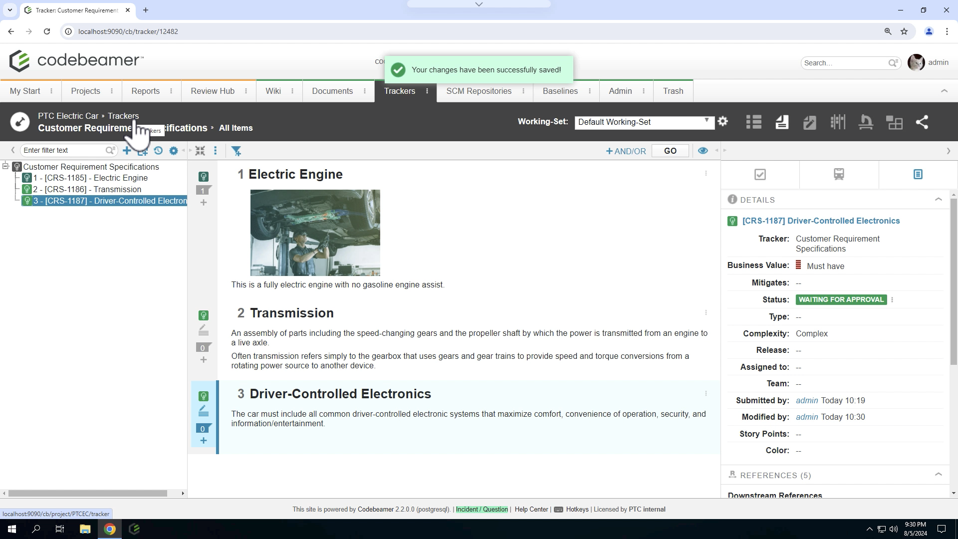 Manage Customer Requirements | tutorial | PTC Learning Connector