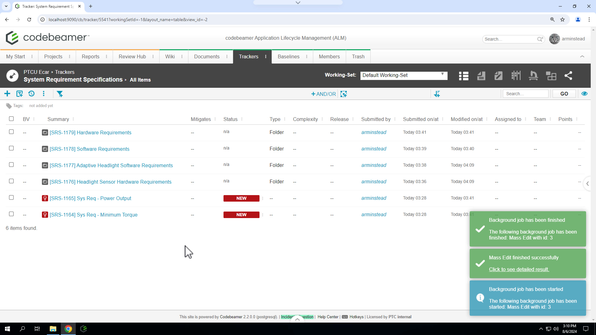 Assign Requirements | tutorial | PTC Learning Connector