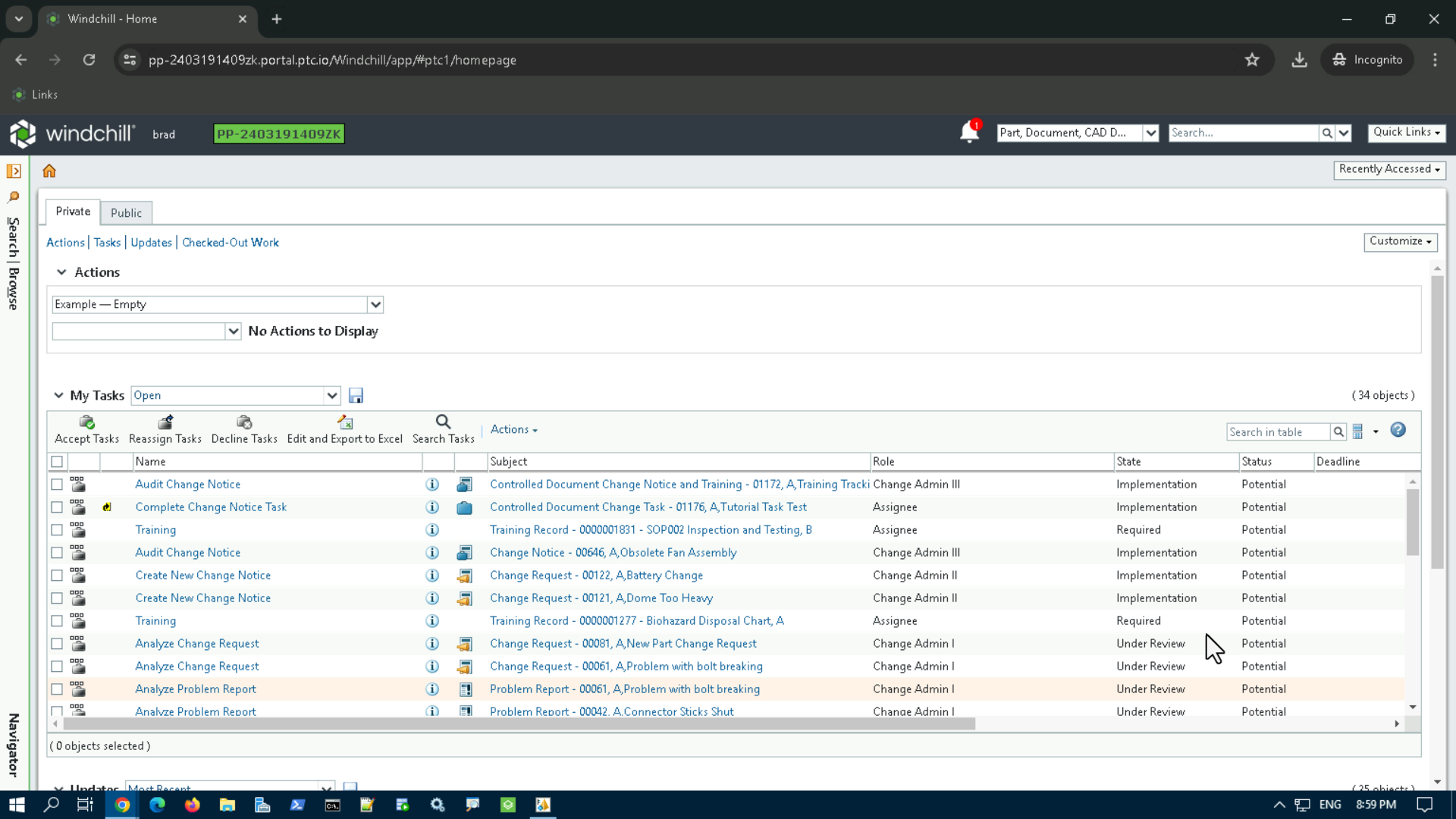 Complete a Training Task | tutorial | PTC Learning Connector