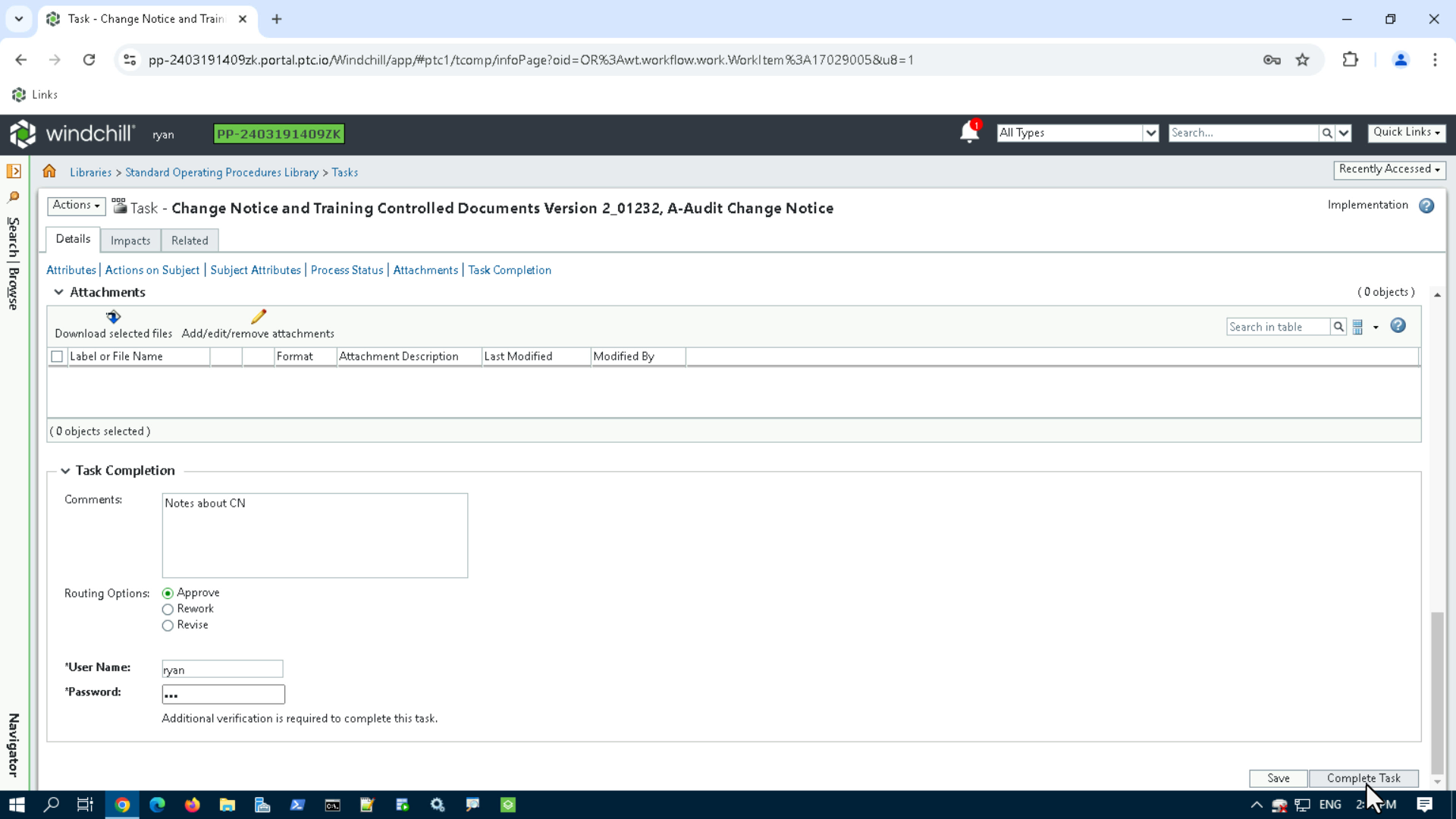Use Change Notice to Release a Document | tutorial | PTC Learning Connector