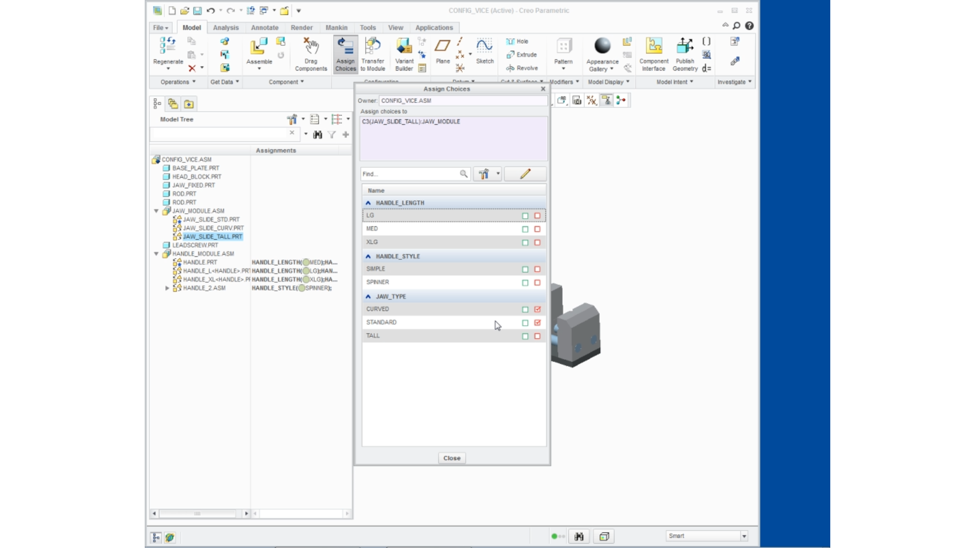 Assigning Components to Choices | tutorial | Playlist | PTC Learning ...