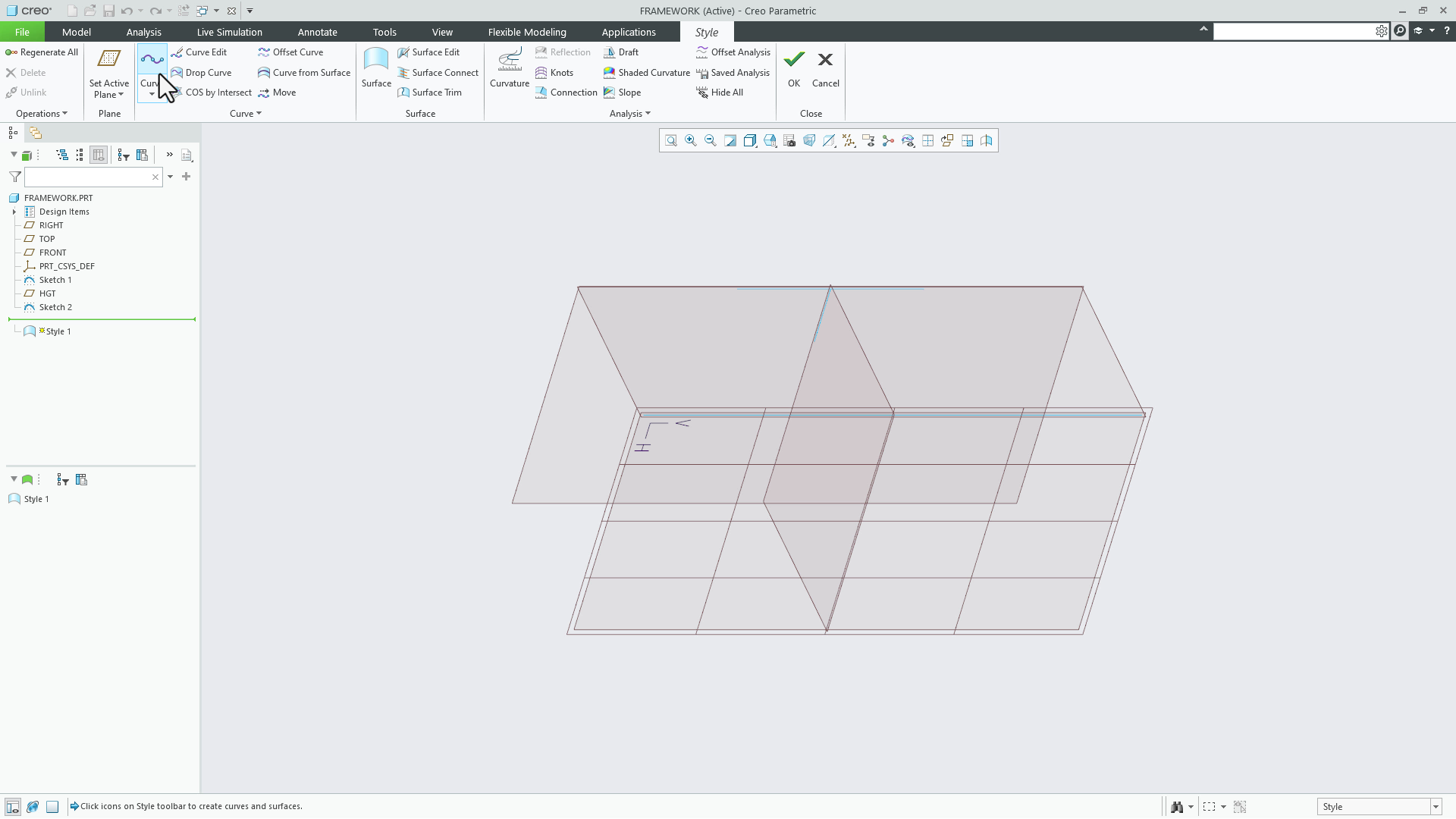 Create Planar Curves | Tutorial | PTC Learning Connector