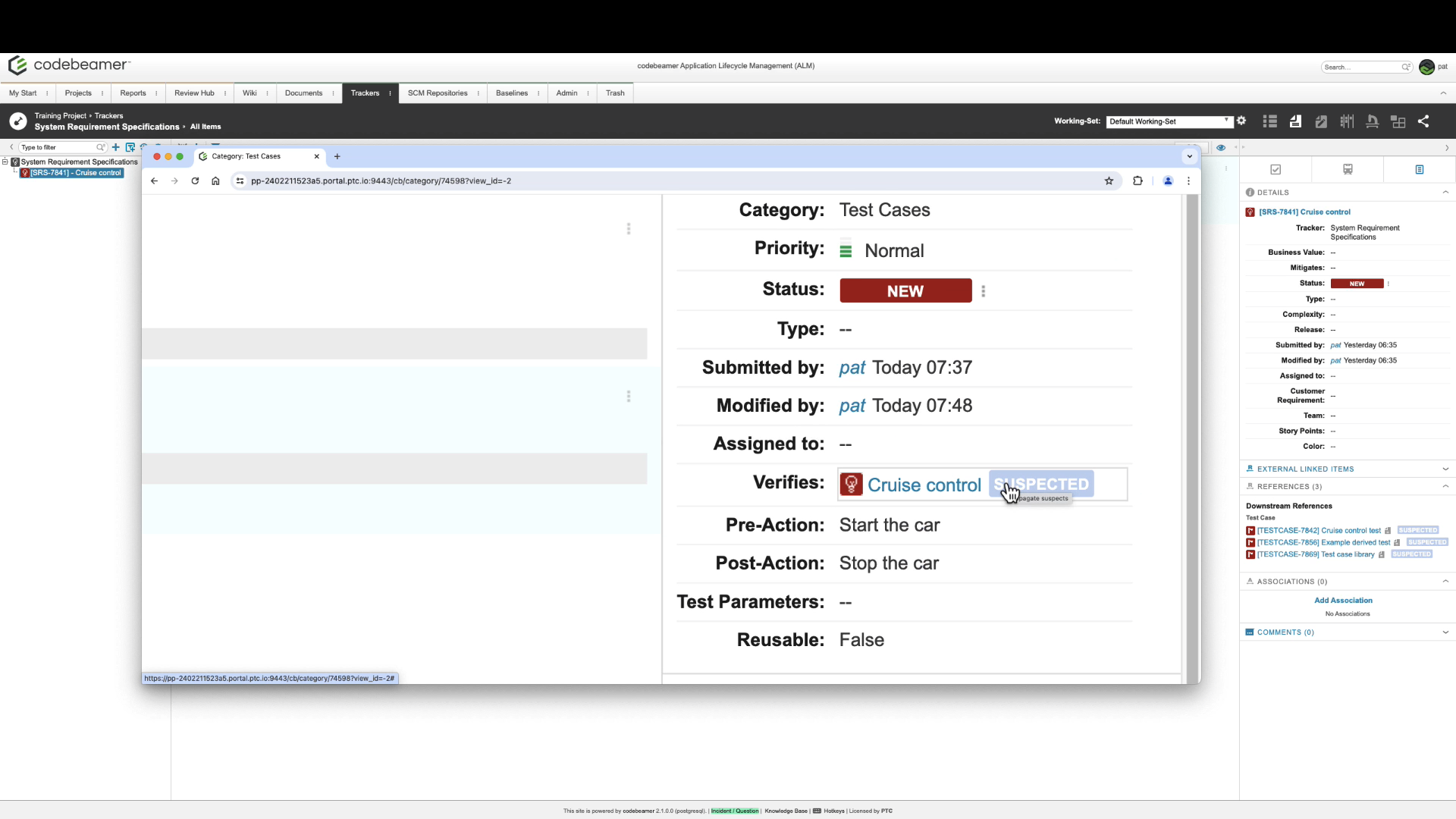 Explore the Test Case Library | tutorial | PTC Learning Connector