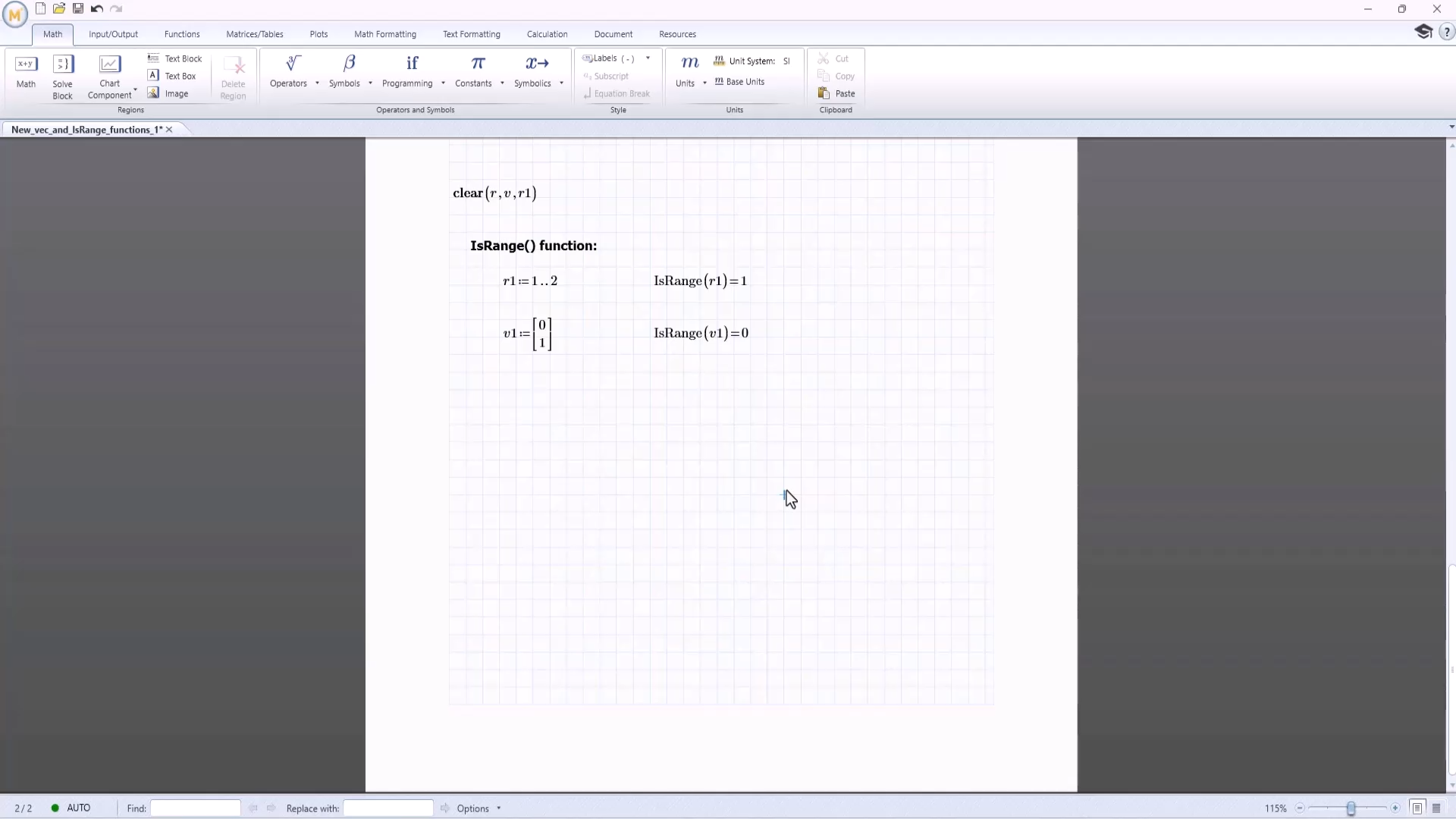 New Vec() and Isrange Functions | tutorial | PTC Learning Connector