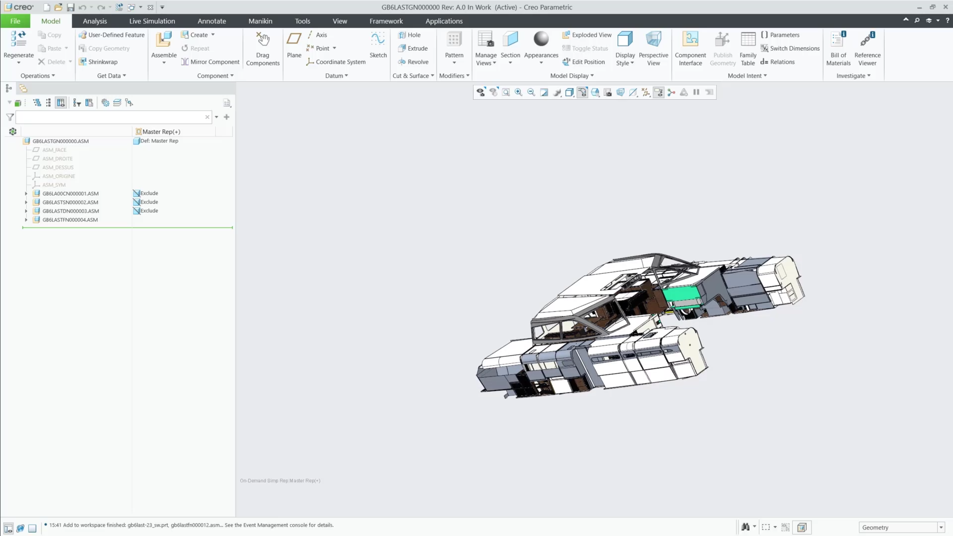 Open Assembly with Partial Dependents | tutorial | PTC Learning Connector