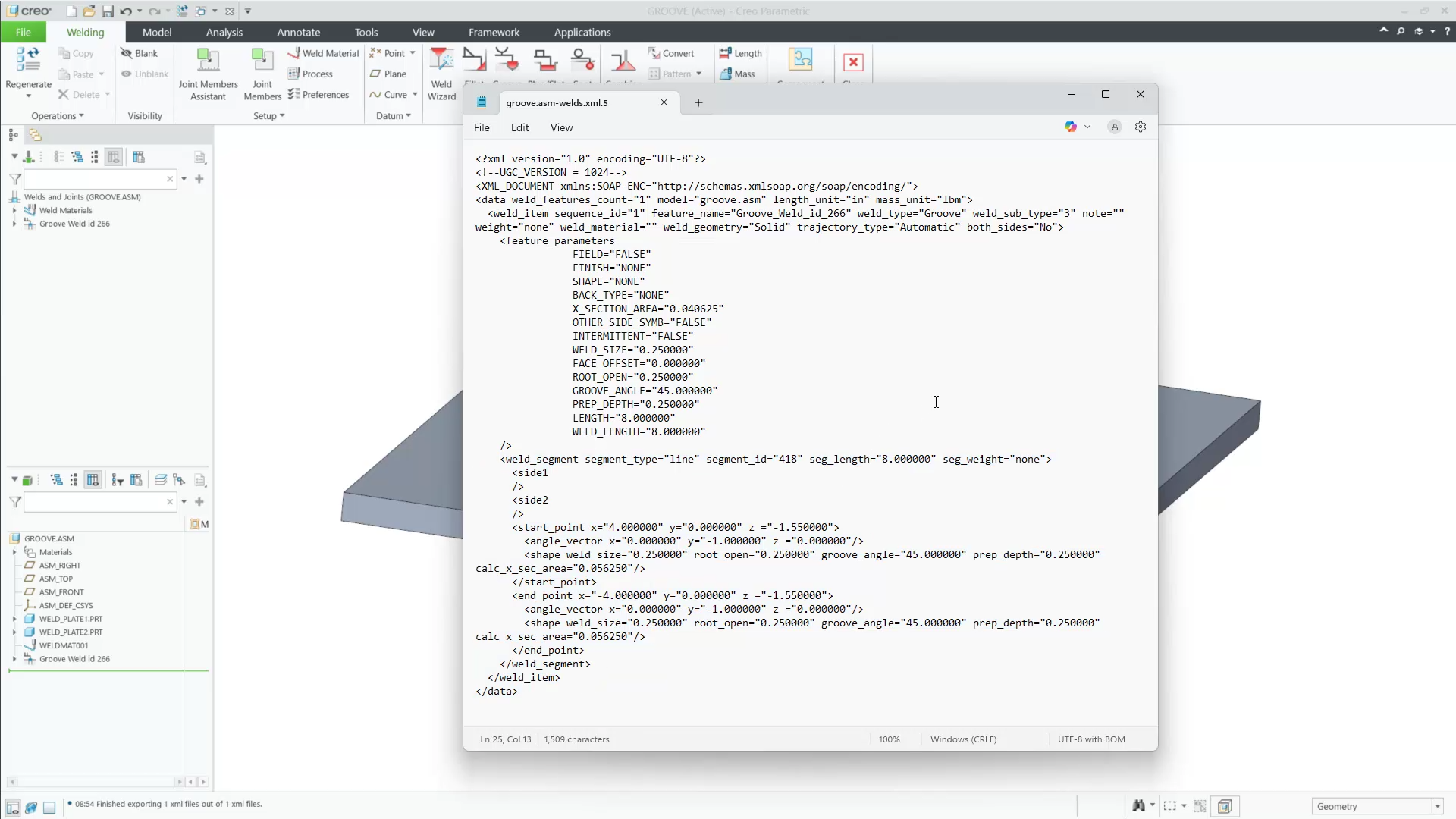 Offline Programming for Groove Weld | tutorial | PTC Learning Connector