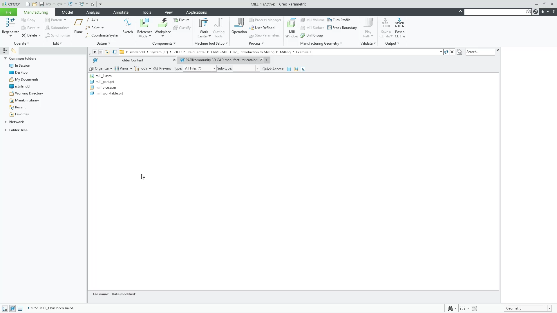 Manufacturing NC Model | tutorial | PTC Learning Connector