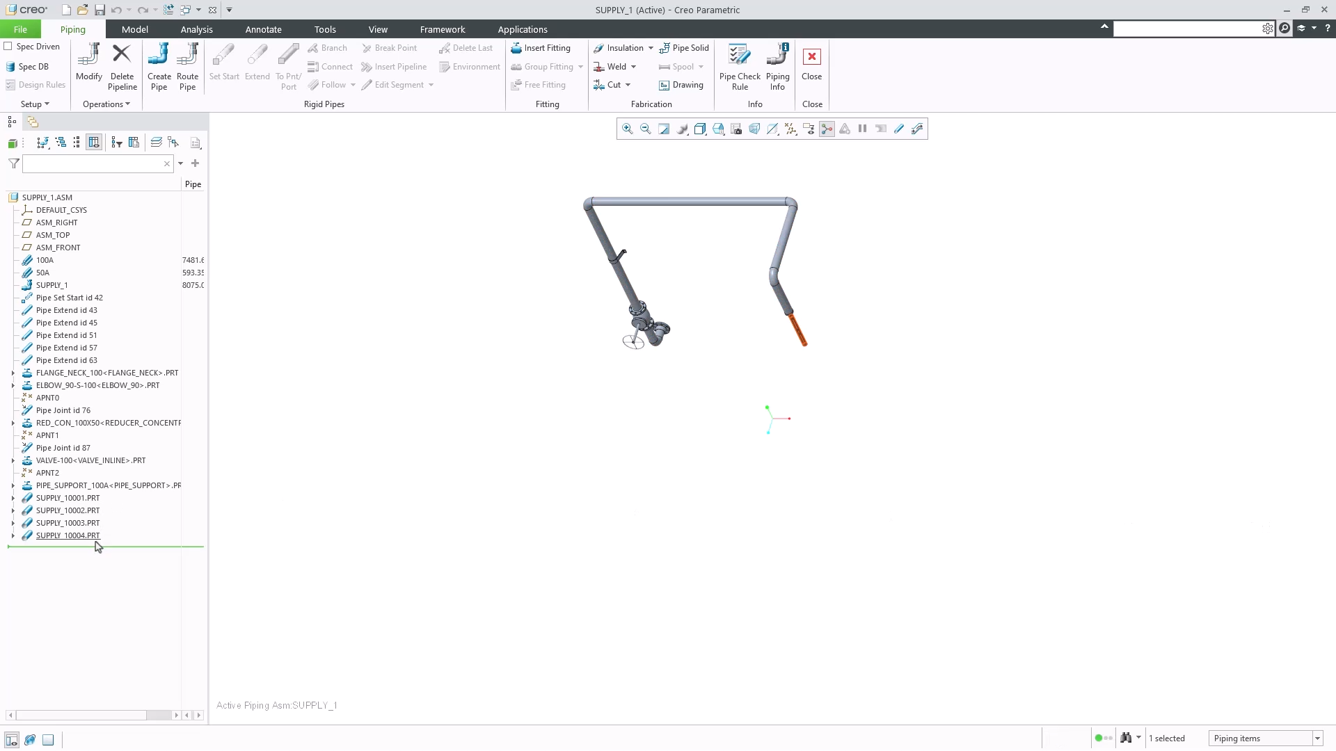 Create Solid Pipelines | tutorial | PTC Learning Connector