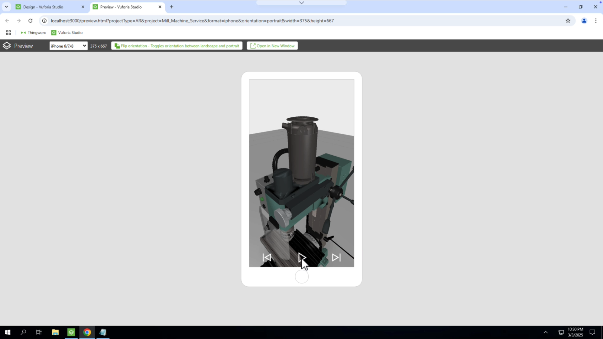 Mill Machine Service Experience – 2D Widgets | tutorial | PTC Learning ...