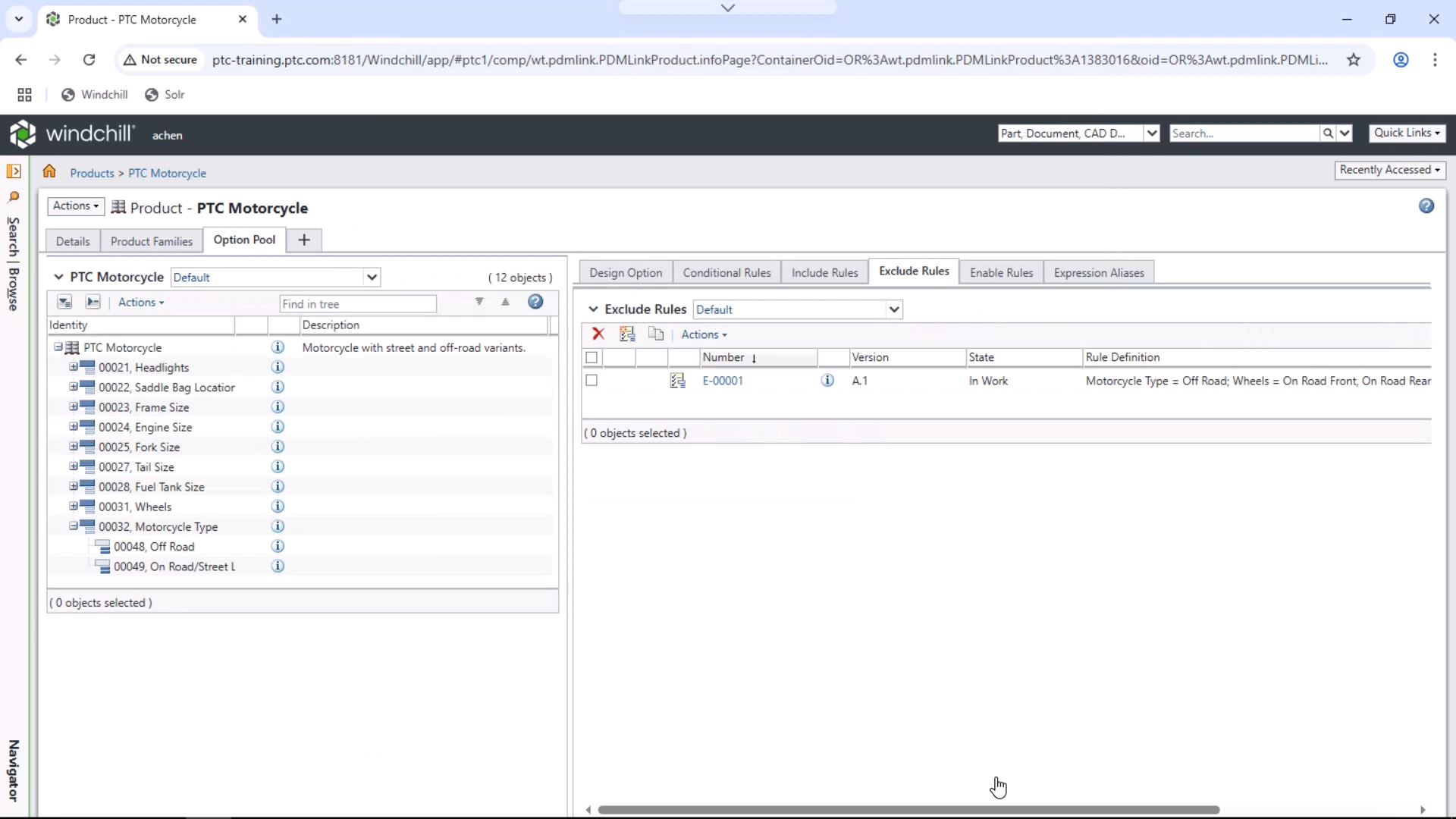 Include/exclude Option Create Include and Exclude Rules | tutorial | PTC Learning Connector