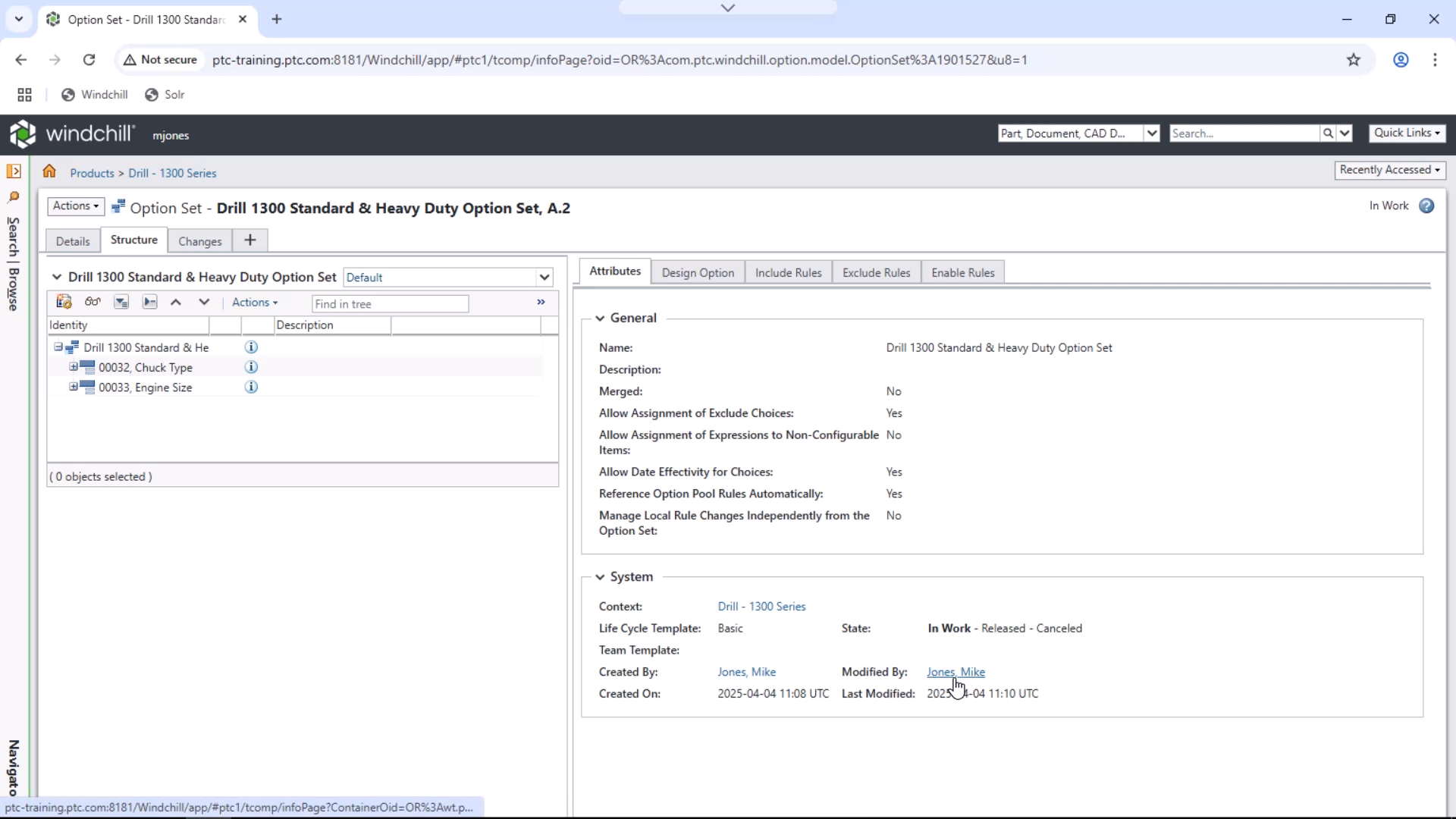 Assign an Option Set | tutorial | PTC Learning Connector