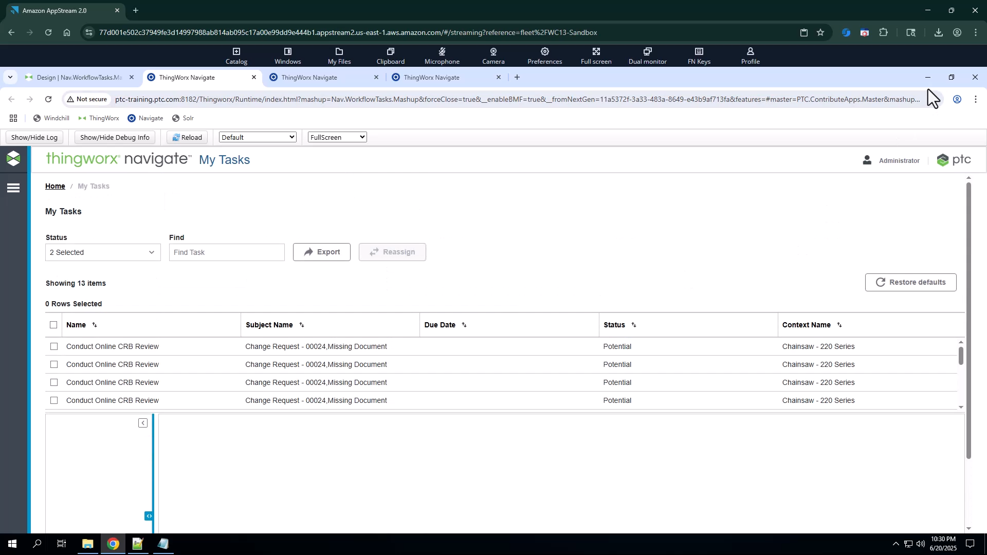 Browse and Edit Configuration Keys | tutorial | PTC Learning Connector