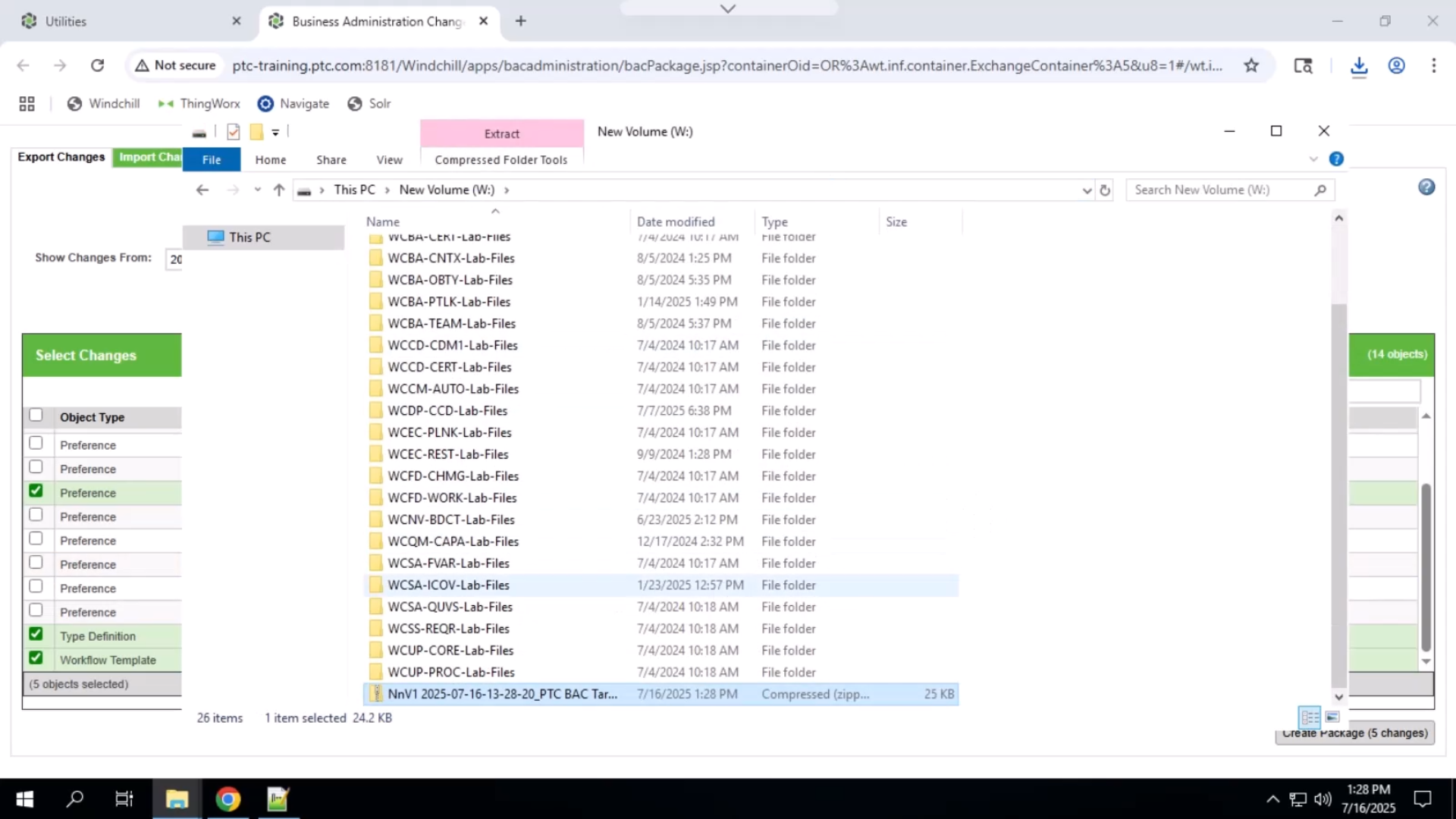 Export Configuration Objects to a BAC Package | tutorial | PTC Learning ...