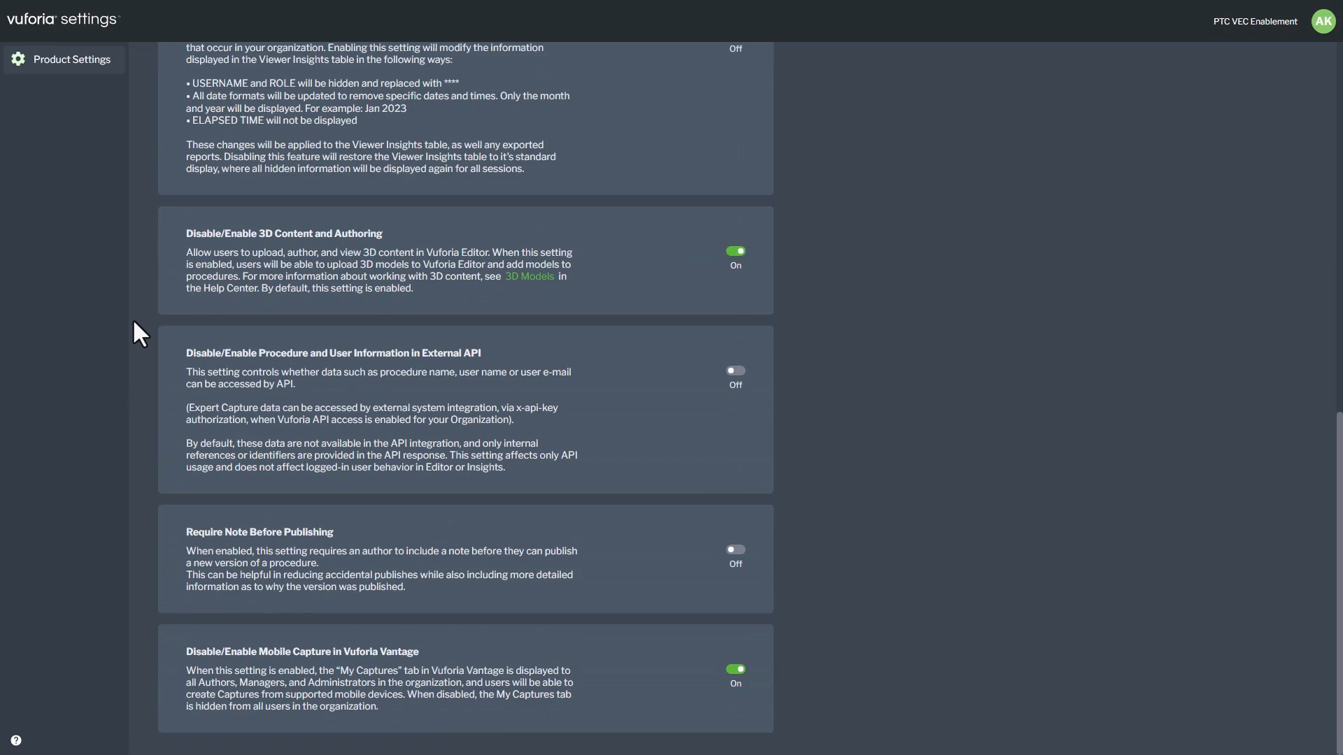 Admin Center Overview | tutorial | PTC Learning Connector