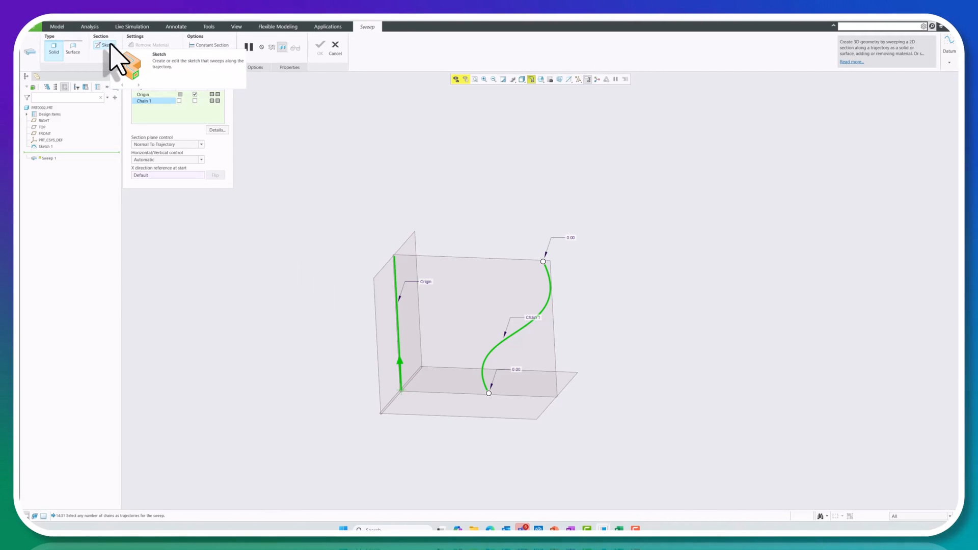 Ptc Tutorial Models External Versus Internal Sketches | tutorial | PTC Learning Connector